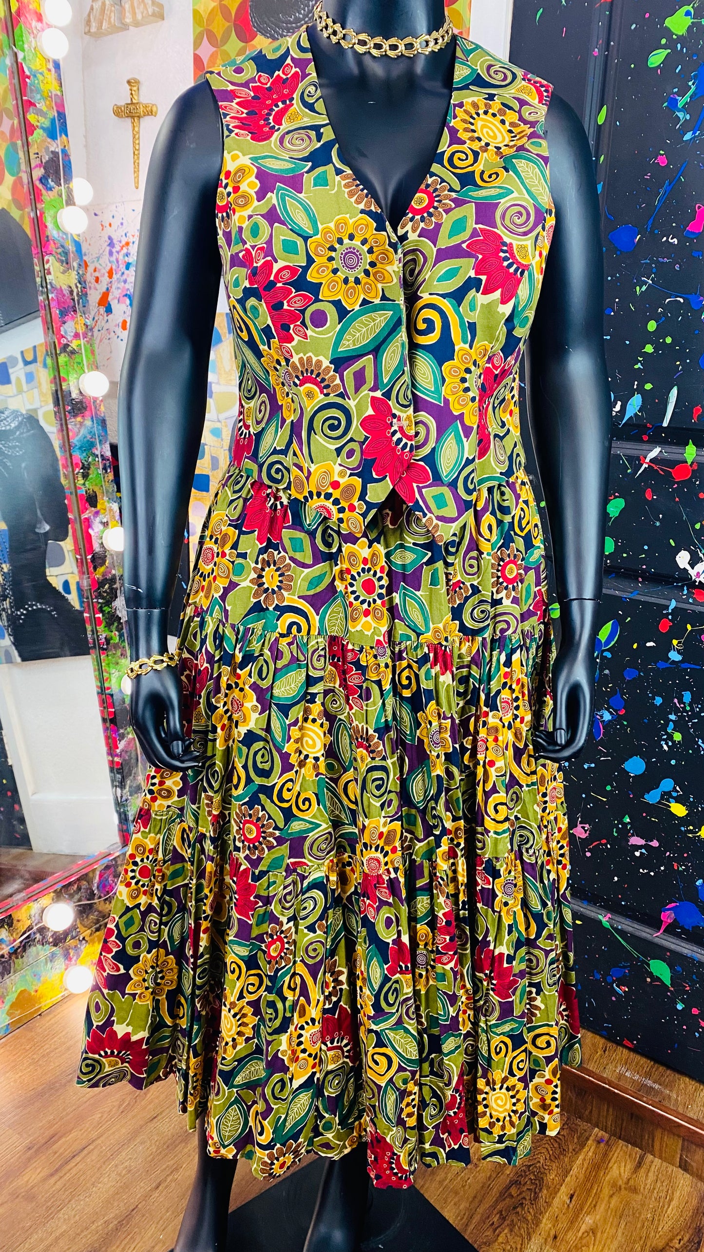 Vintage 2pc skirt Set