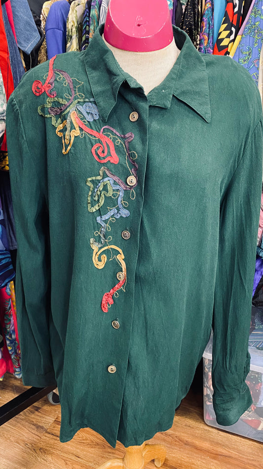 Vintage Green Blouse