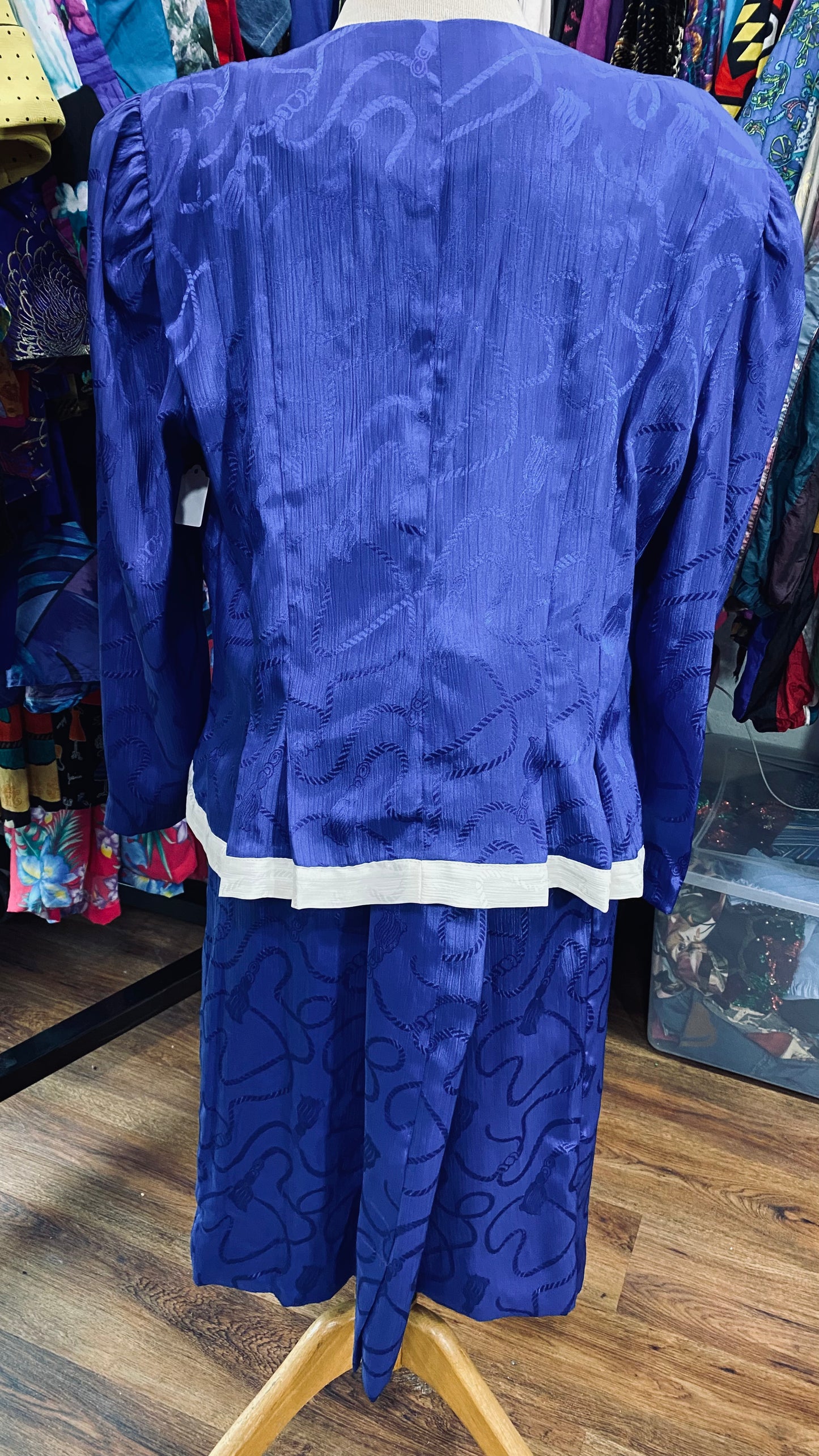 Vintage Blue Skirt Set