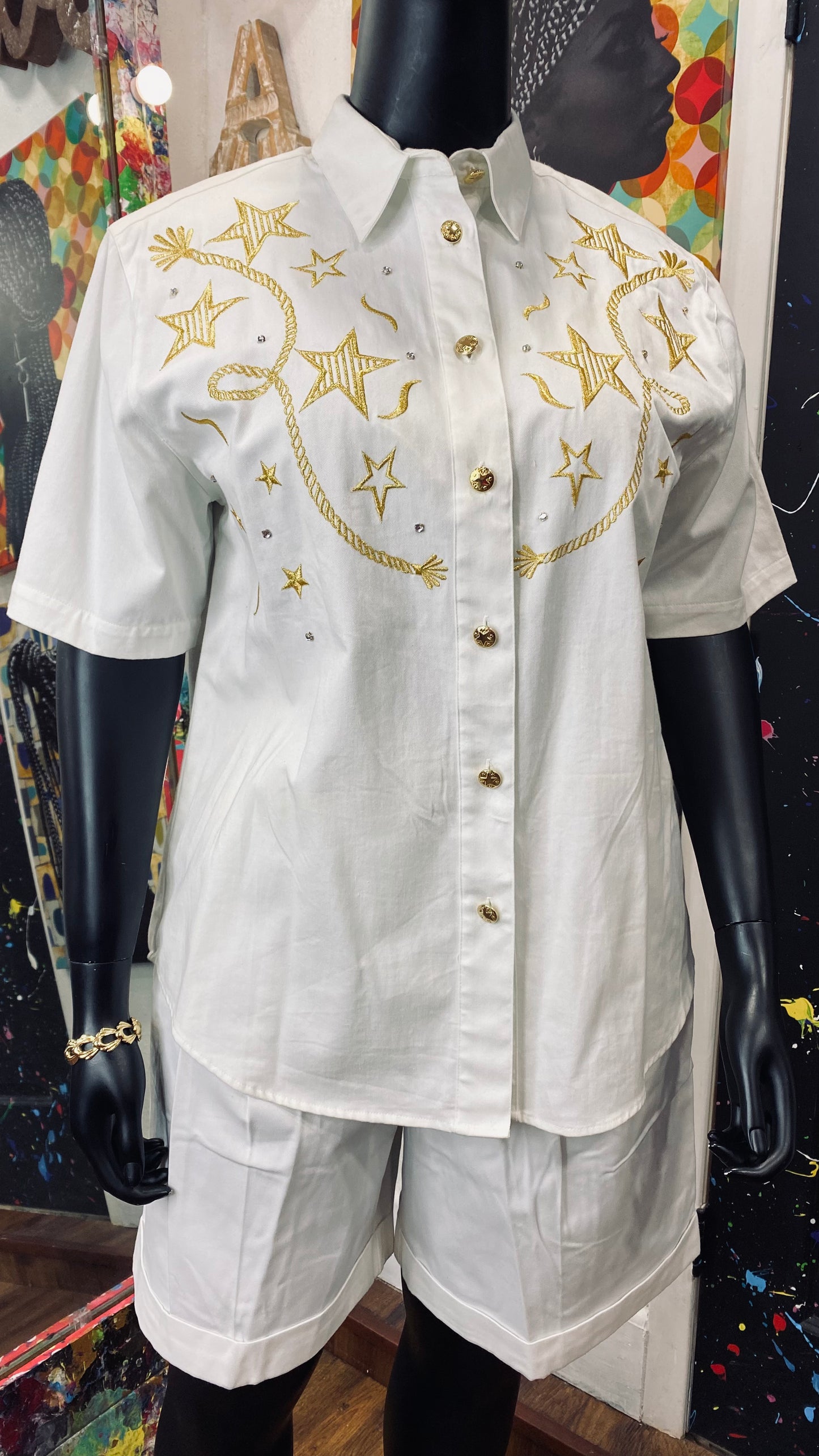 Vintage Star Shorts Set