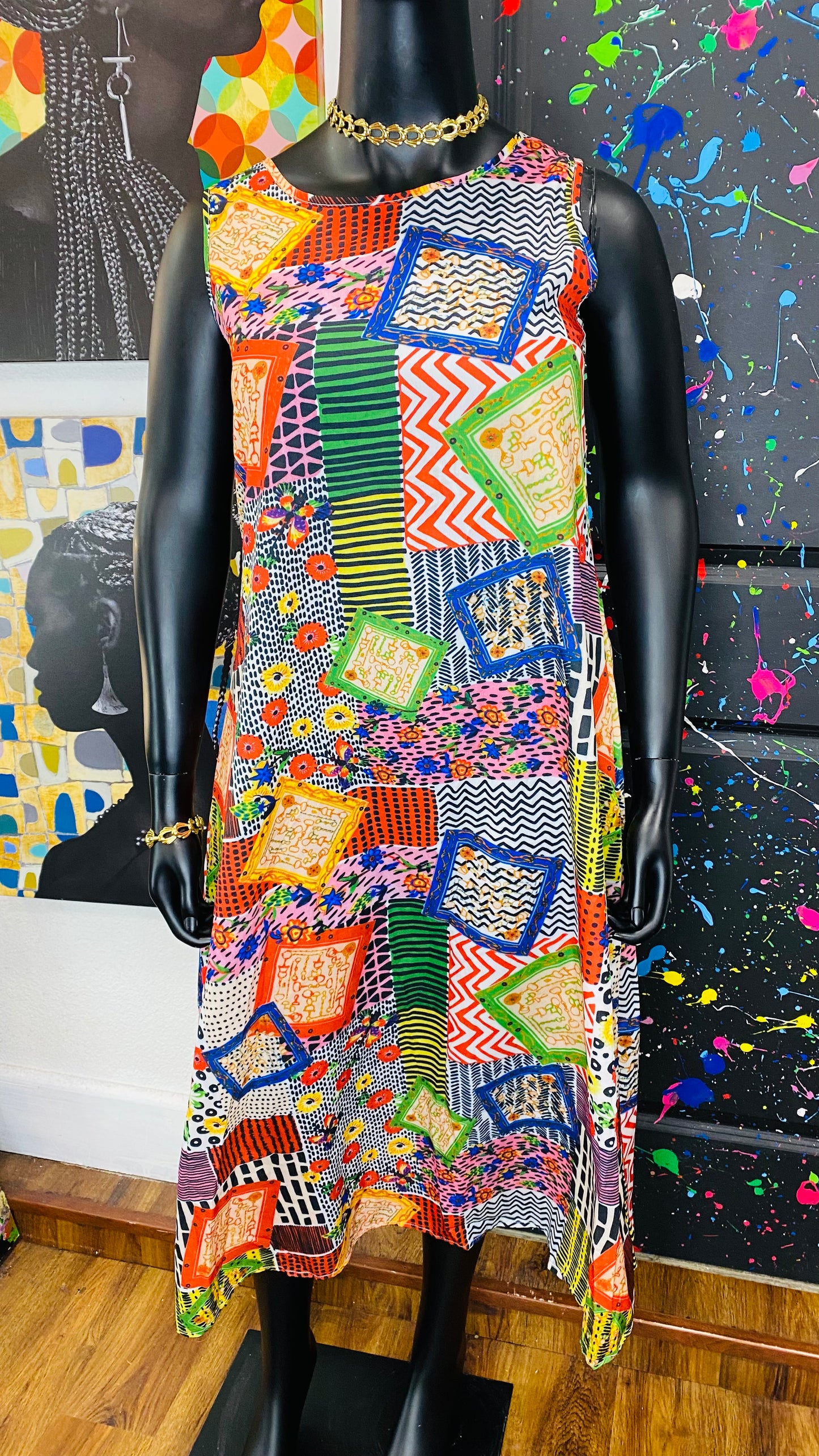 Modern Patchwork Dress