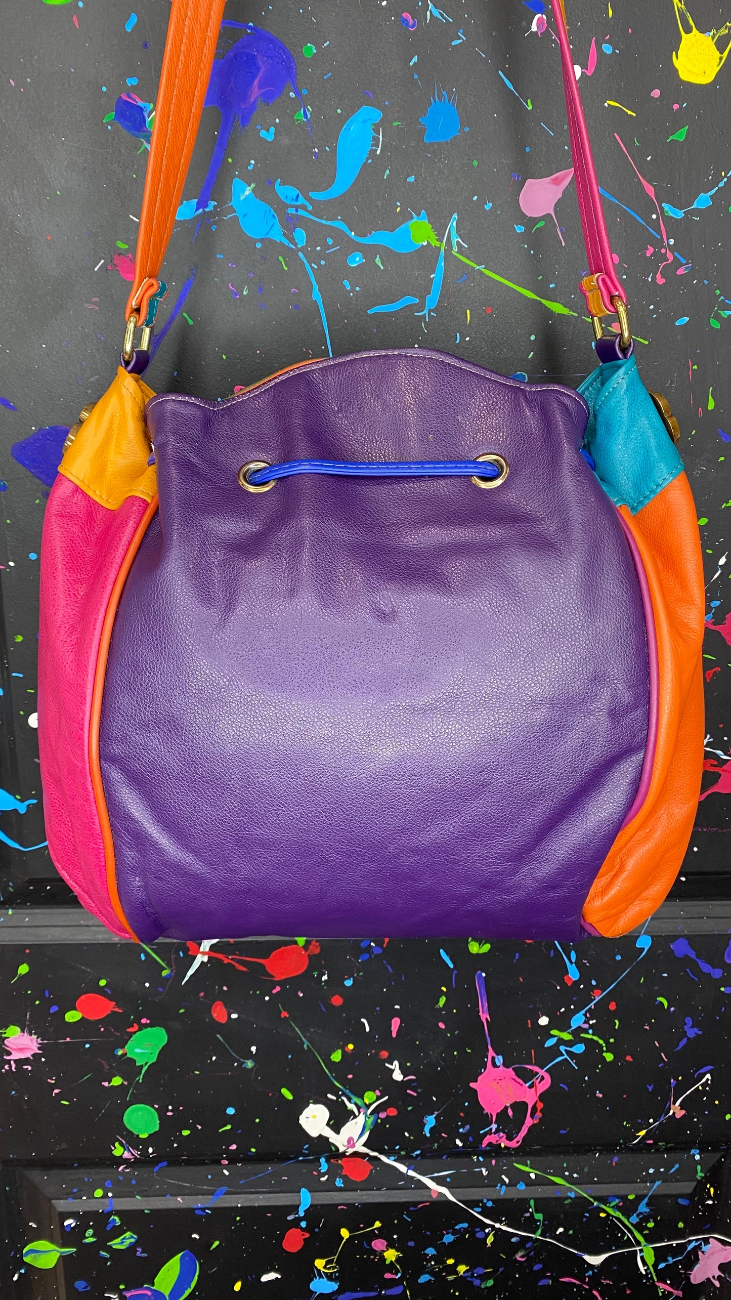 Vintage Jeweled Drawstring Bag