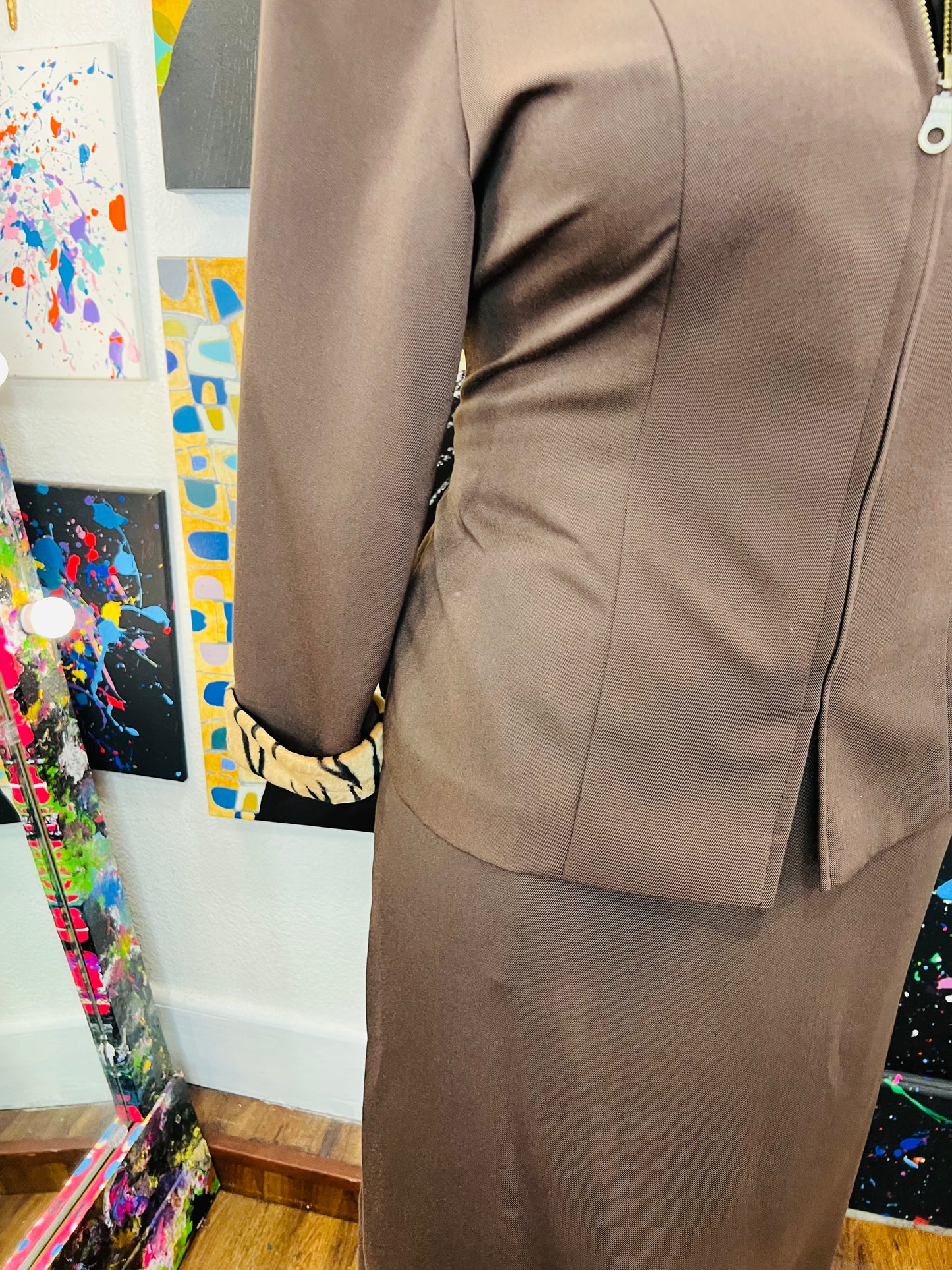 Brown Skirt Set