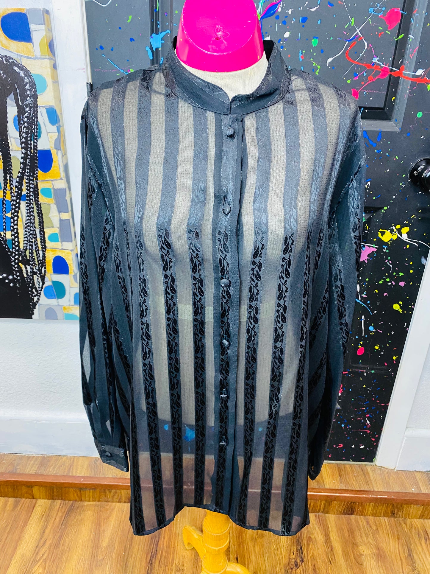 Vintage Black Blouse