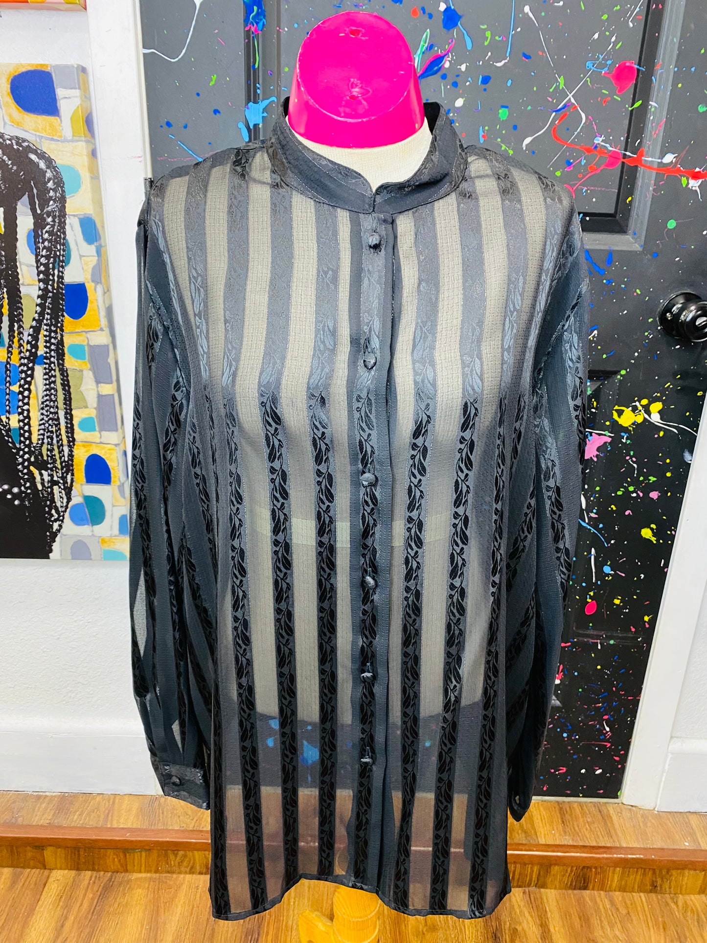 Vintage Black Blouse