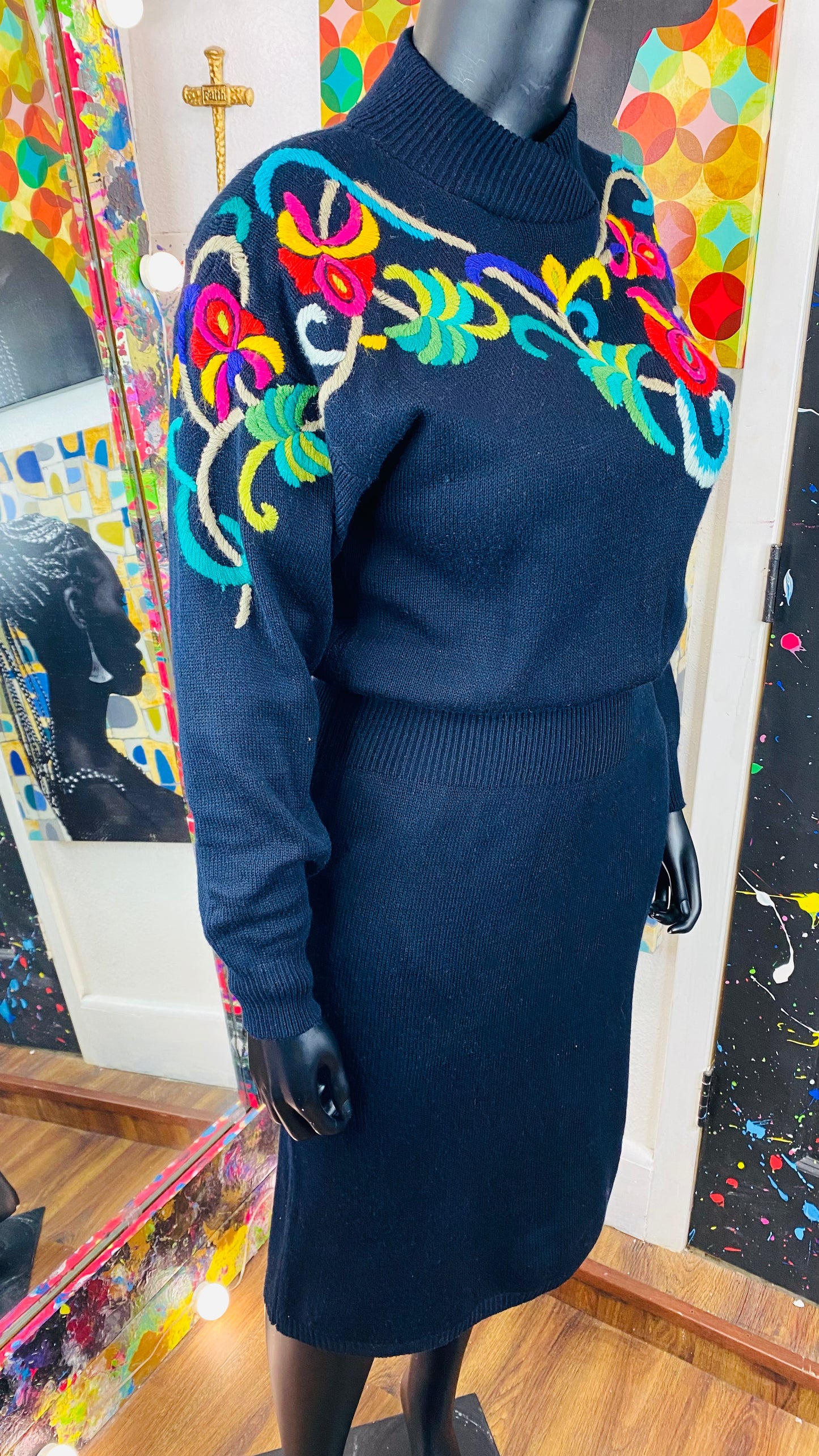 Vintage sweater dress