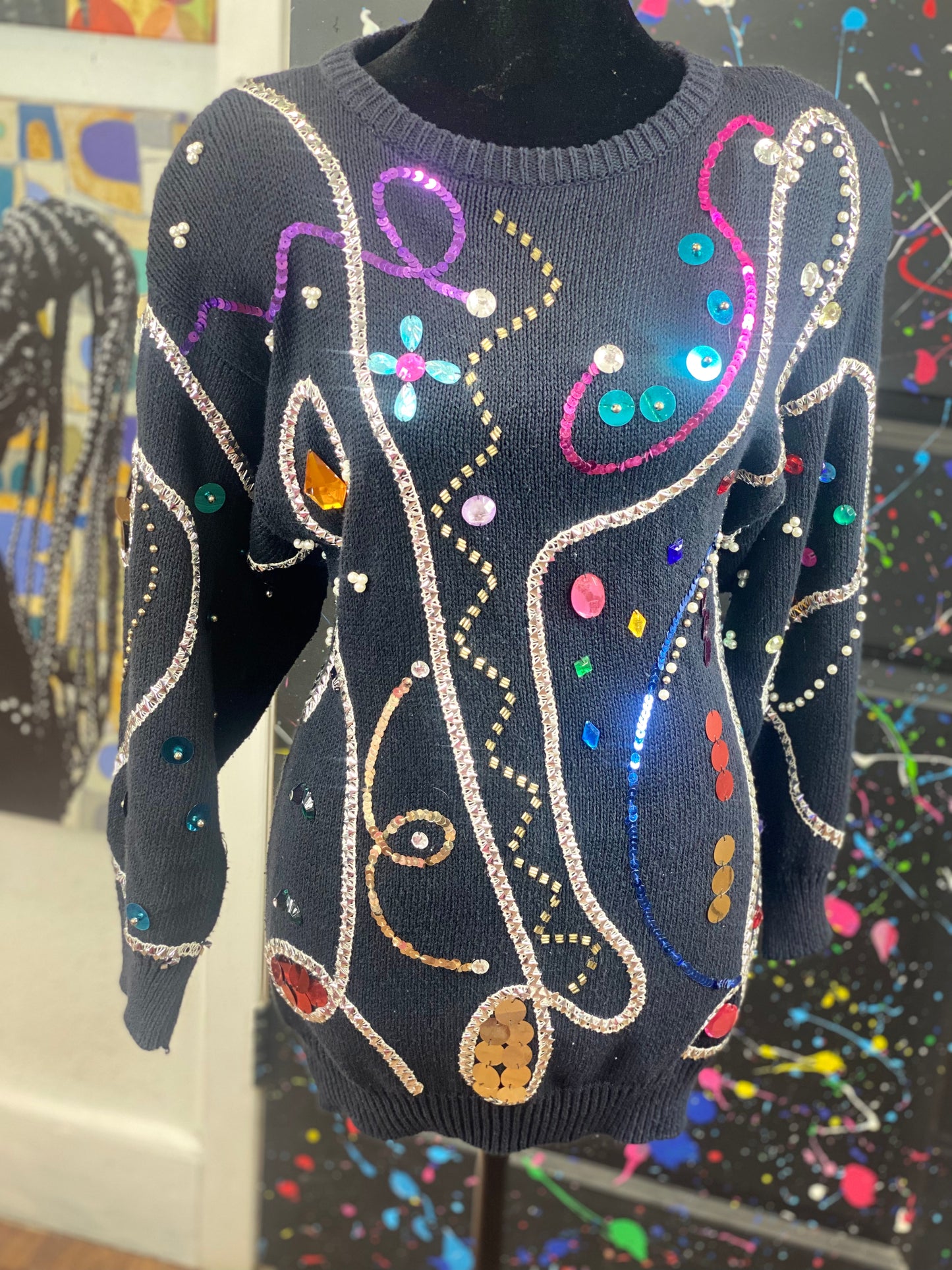 Vintage Sequins Sweater