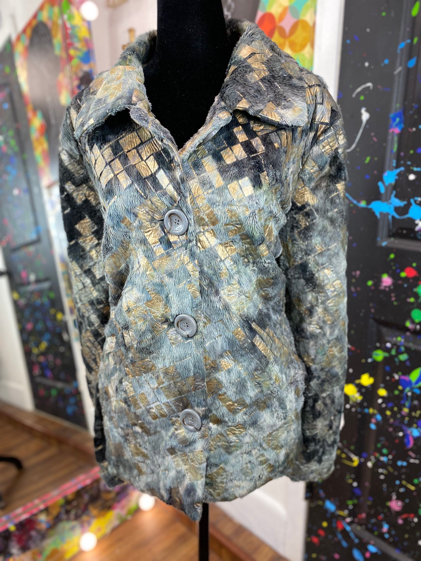 Vintage Cropped Fur Jacket