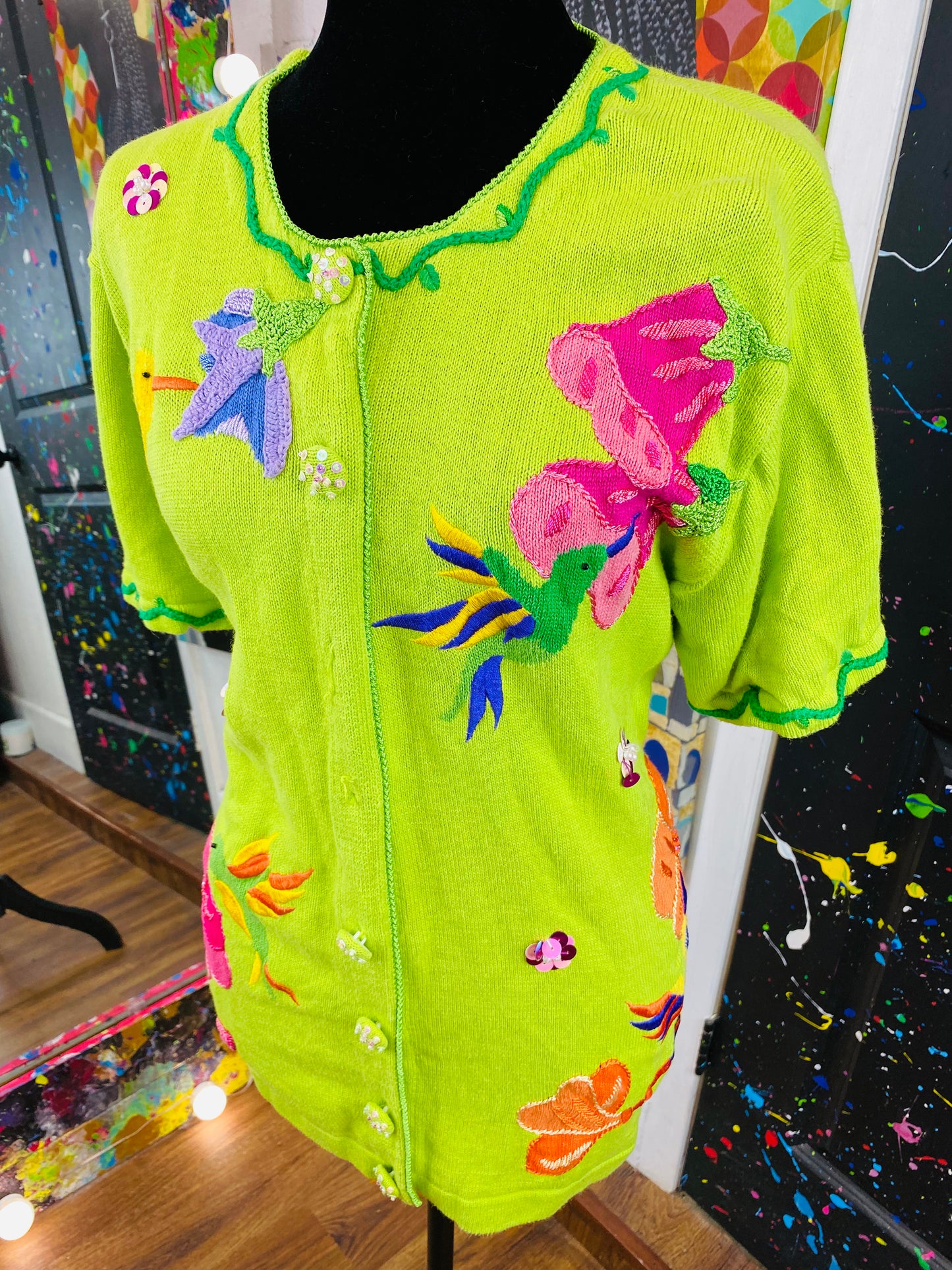 Vintage Short Sleeve Sweater