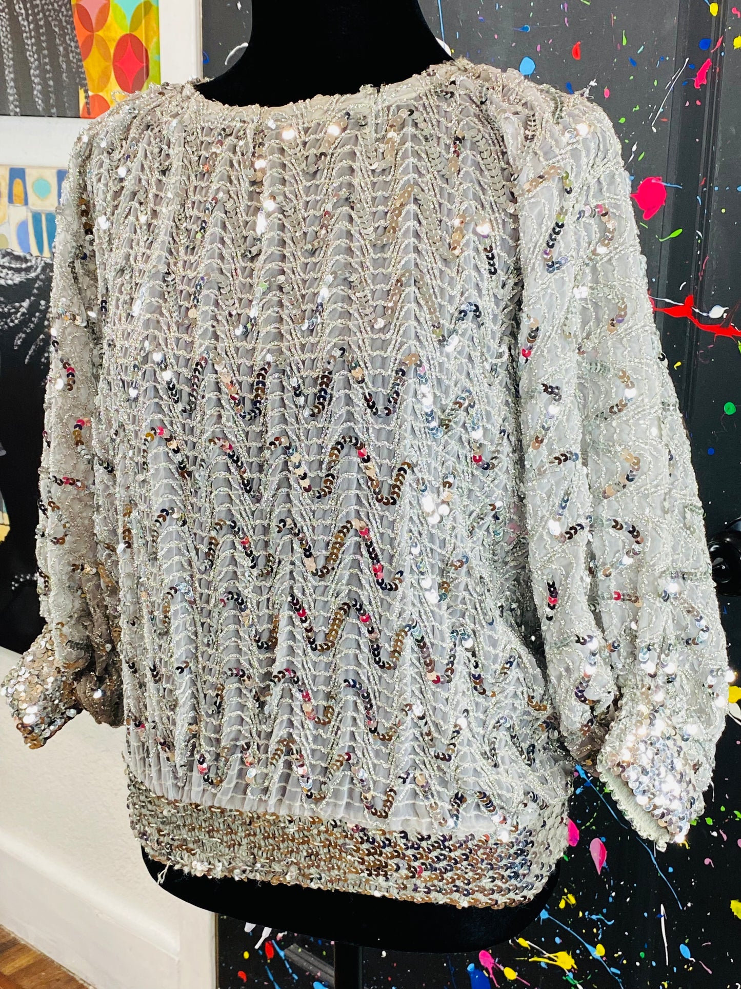 Vintage Sequin Blouse