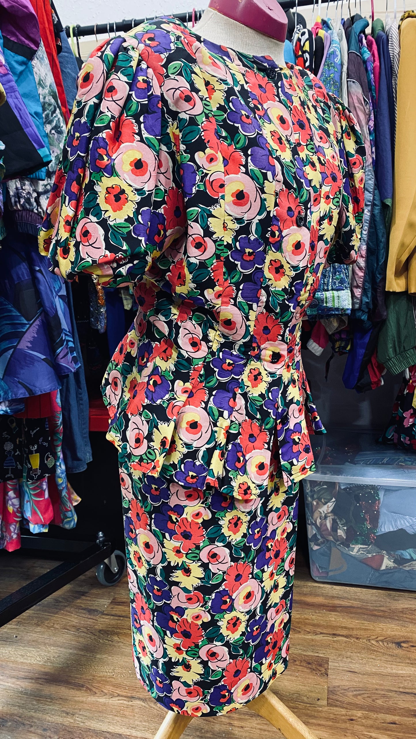 Vintage Floral Skirt Set