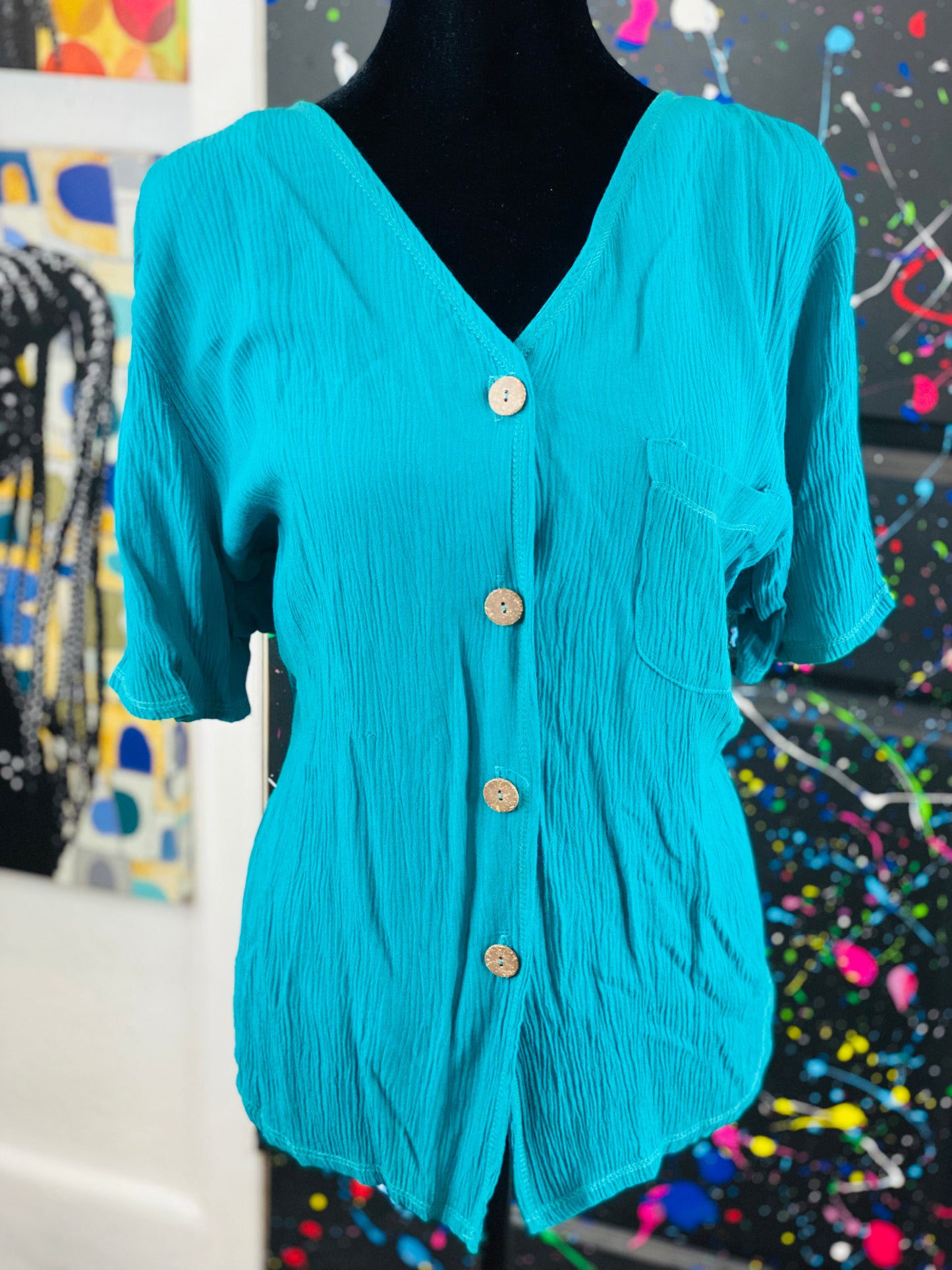 Vintage Short Sleeve Blouse