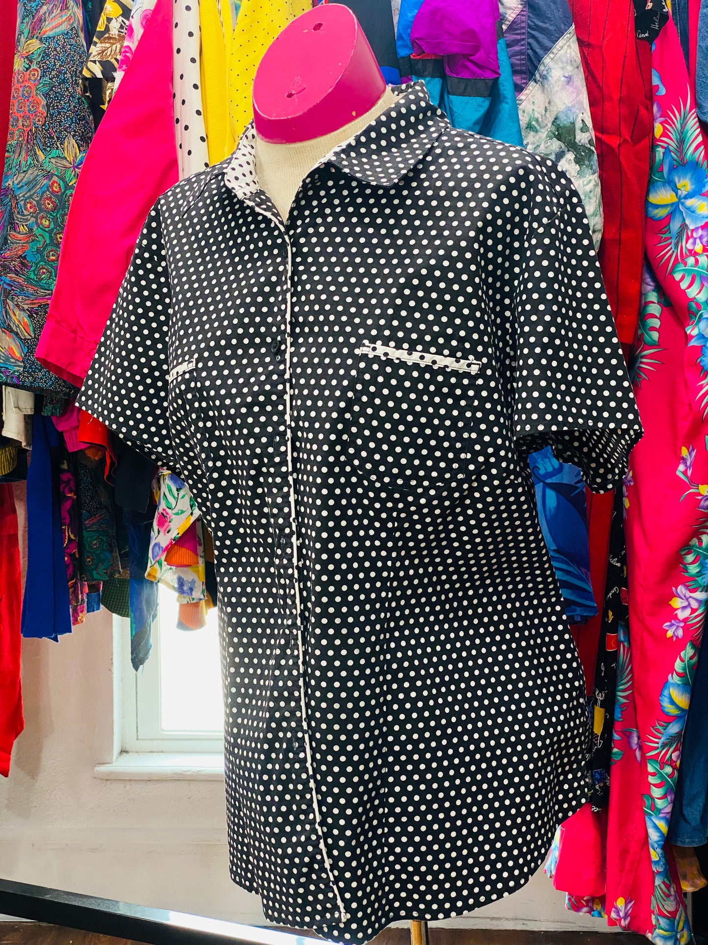 Vintage Polkadot Blouse