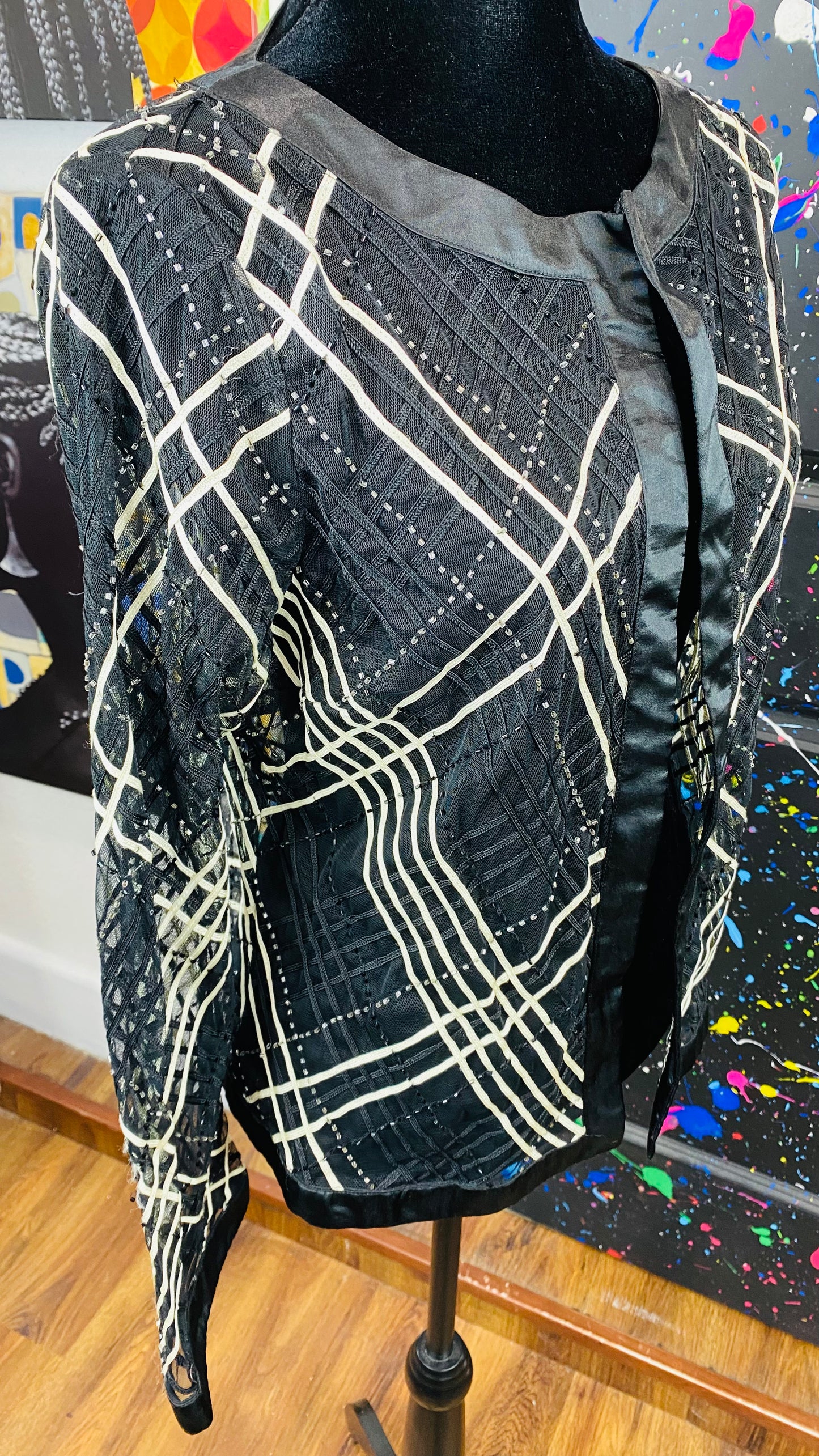 Vintage Sheer Long Sleeve Blazer