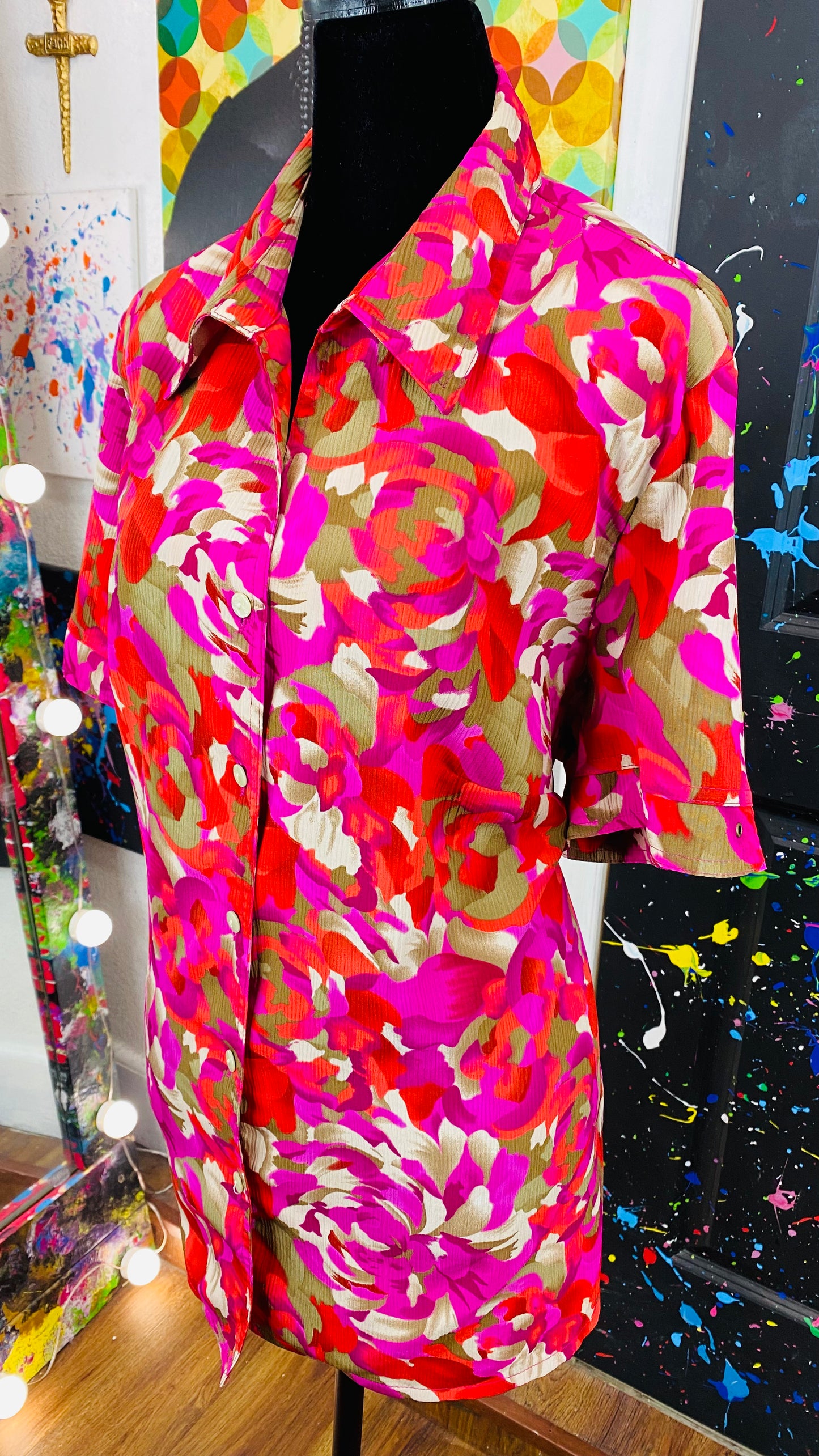Vintage Short Sleeve Blouse