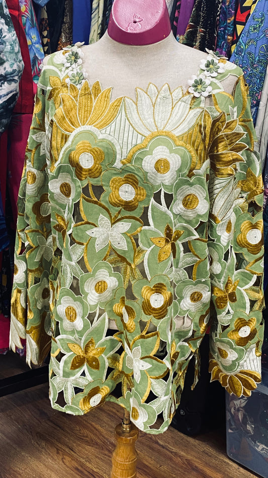 Vintage Green Blouse