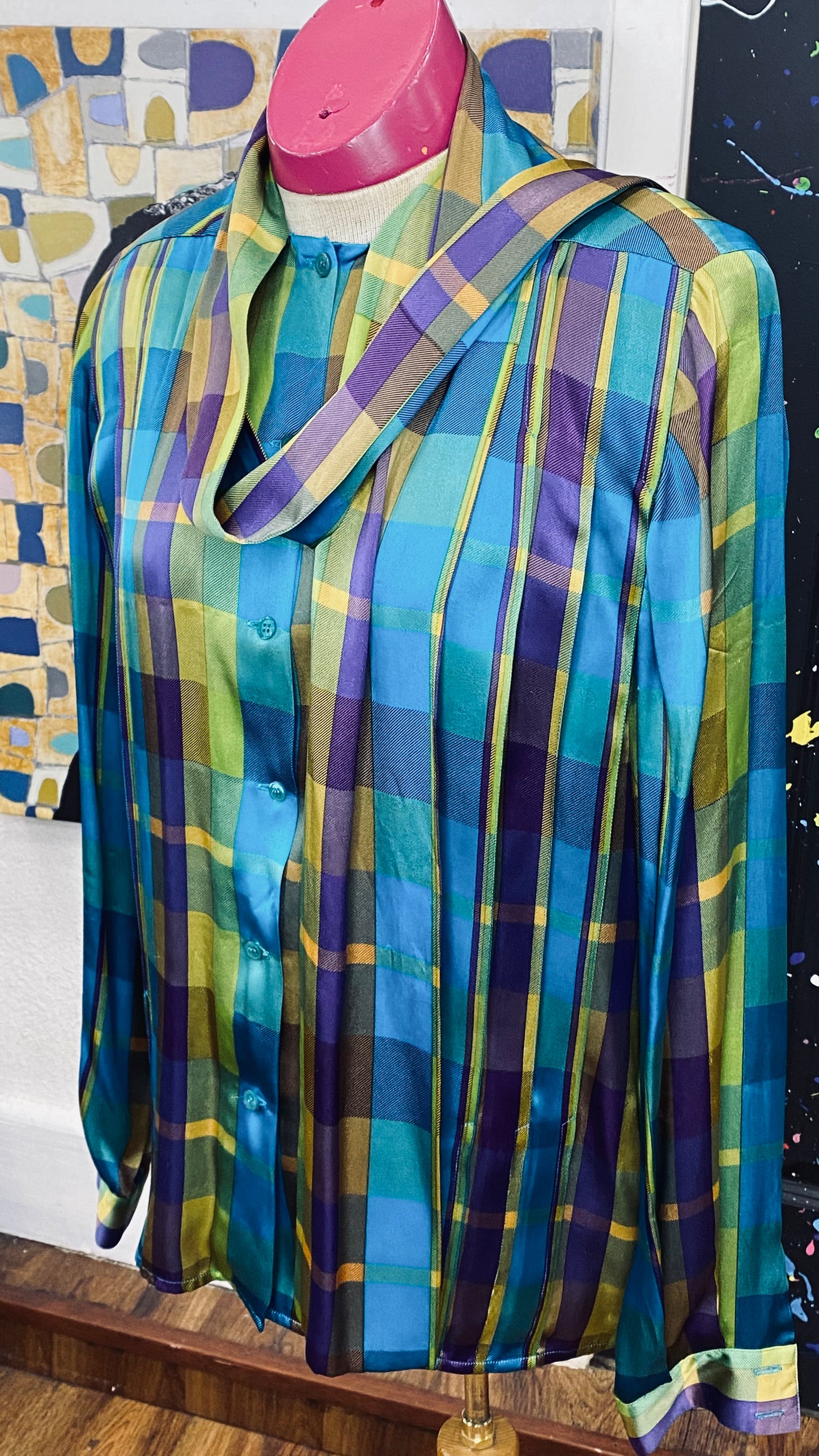 100% Silk Vintage Blouse