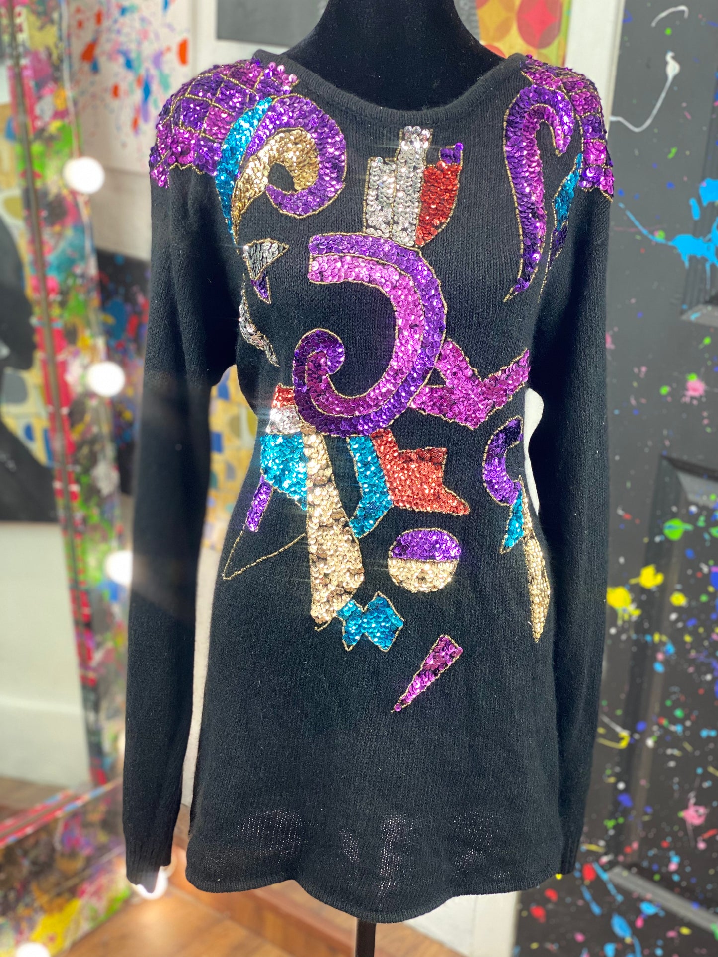 Vintage Sequins Sweater