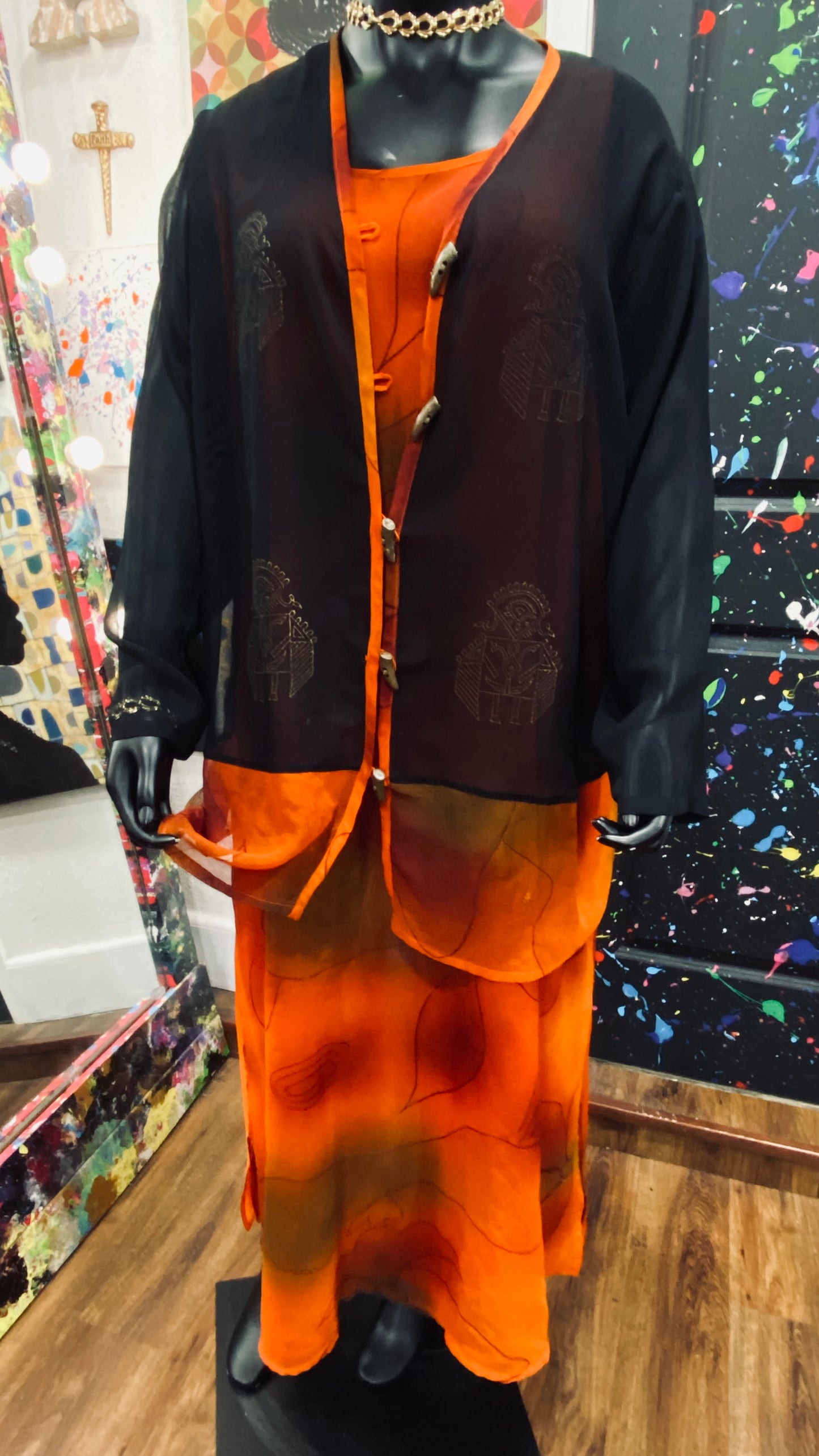 Vintage Orange Dress