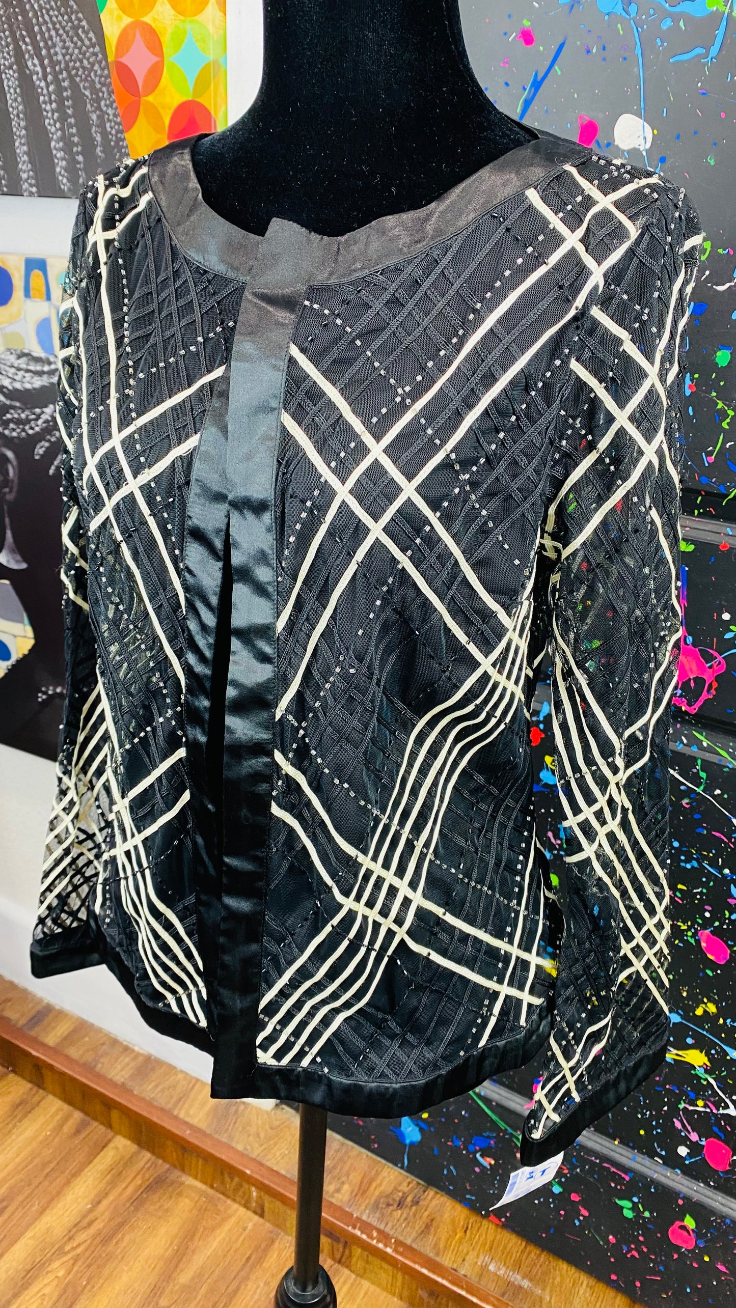 Vintage Sheer Long Sleeve Blazer