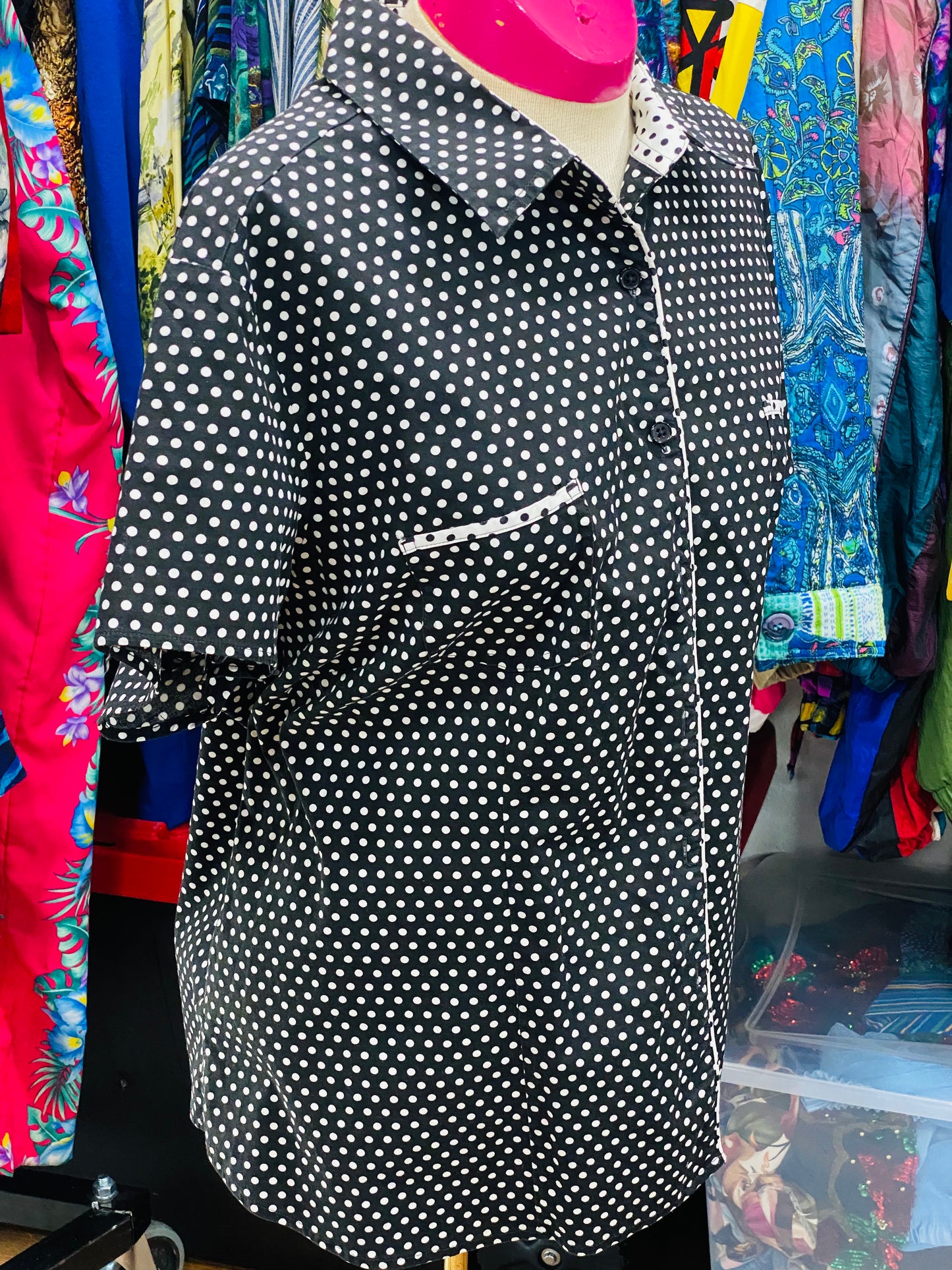 Vintage Polkadot Blouse