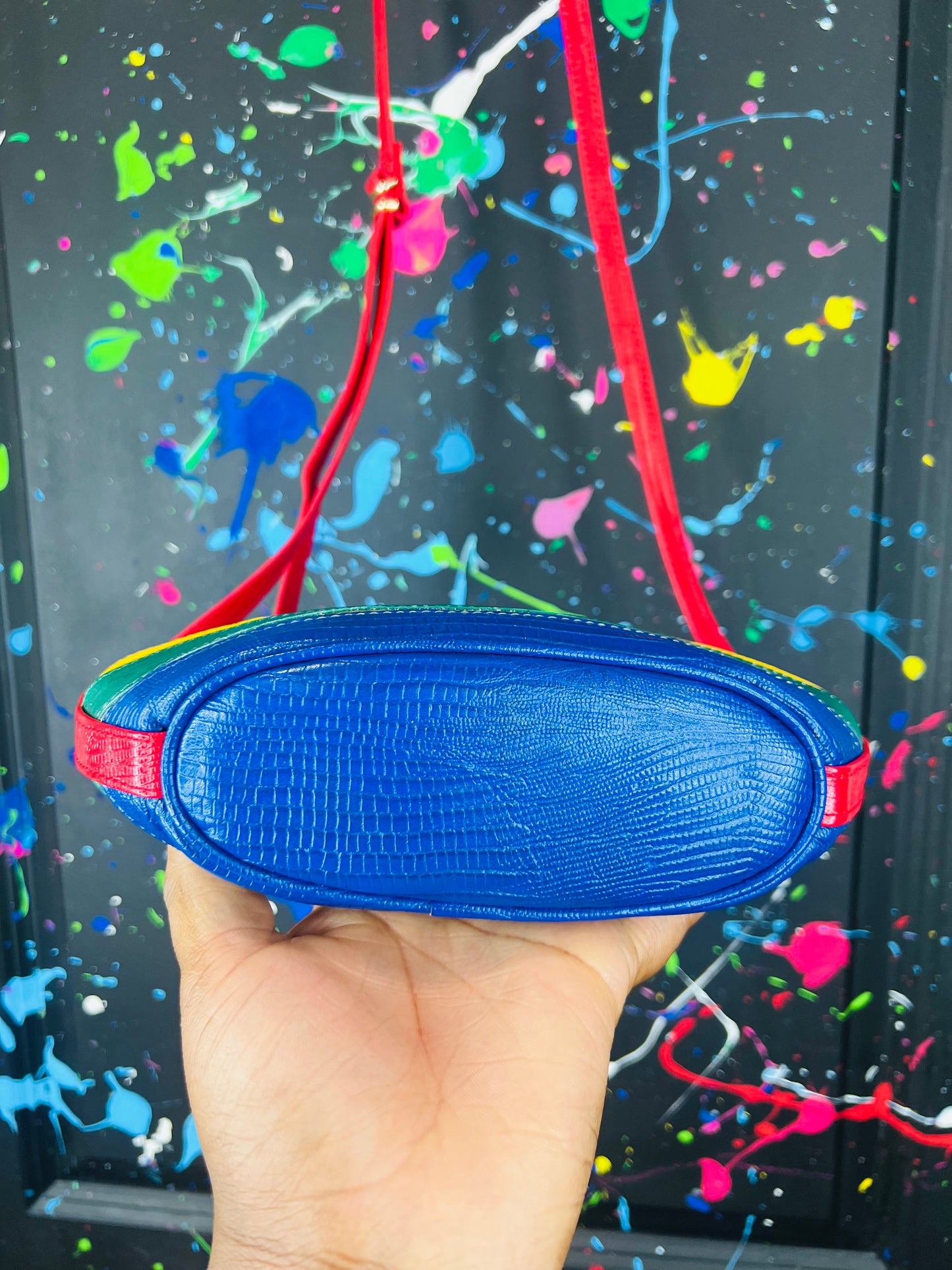 Genuine Leather Rainbow Crossbody