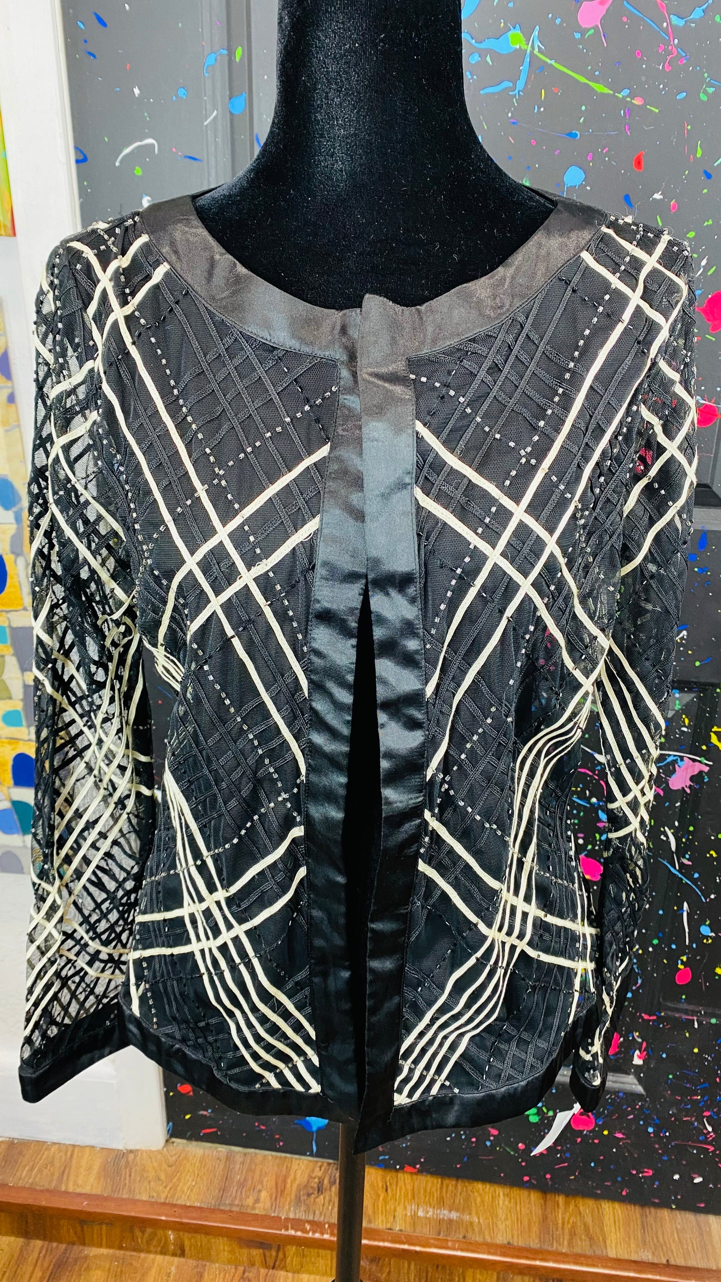 Vintage Sheer Long Sleeve Blazer