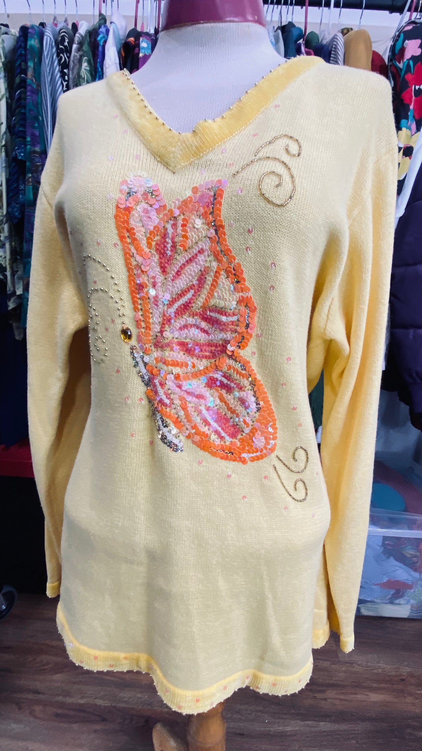 Vintage Butterfly Sweater