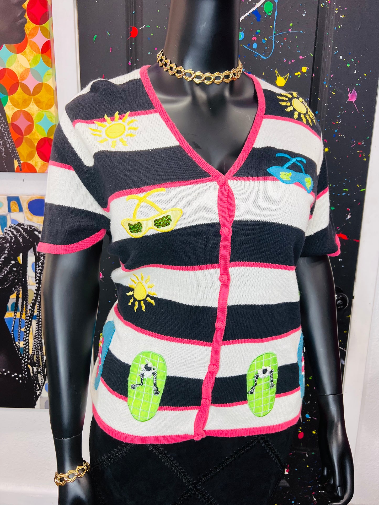 Vintage Short Sleeve Sweater