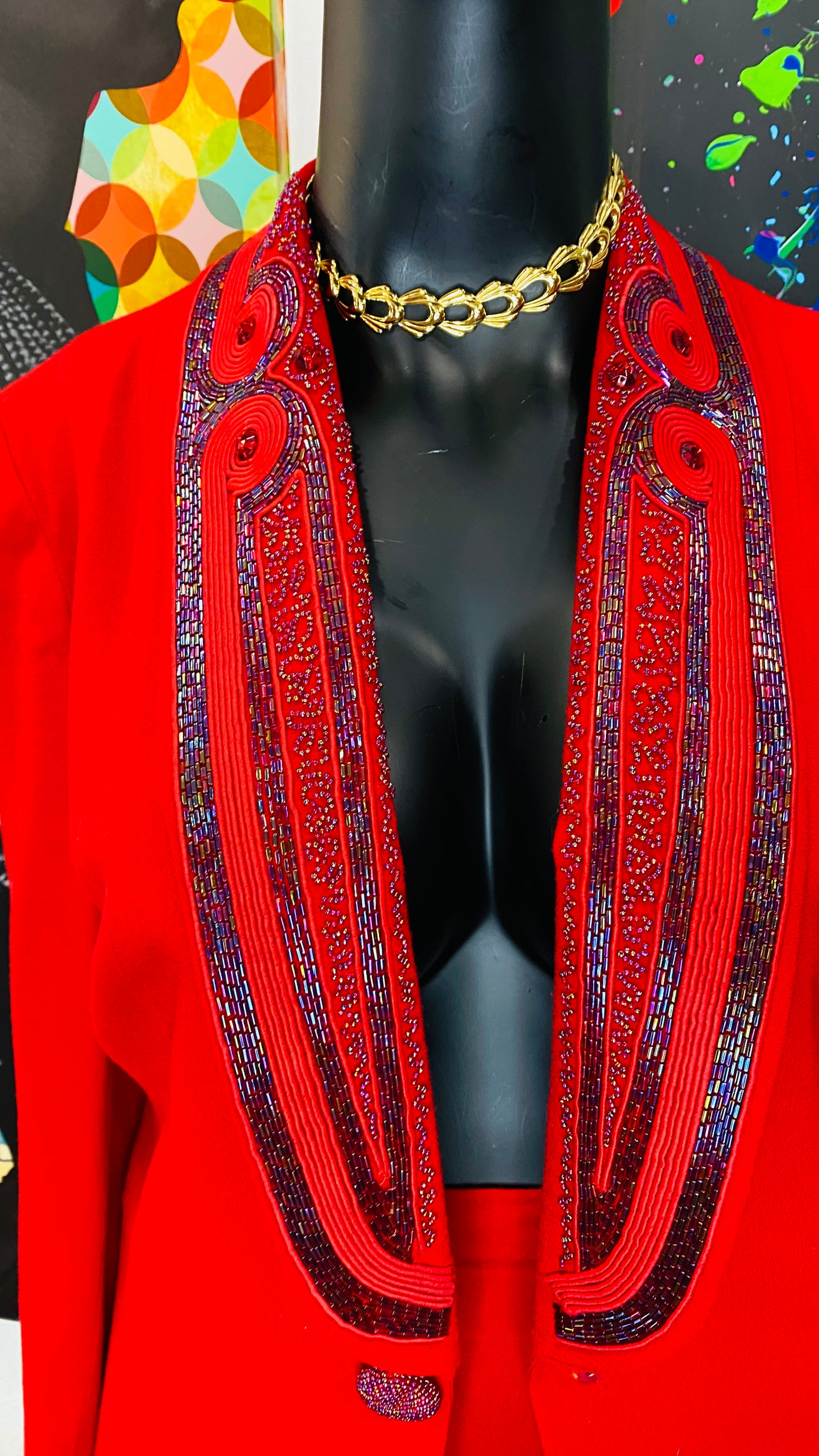 Vintage Red Skirt Set