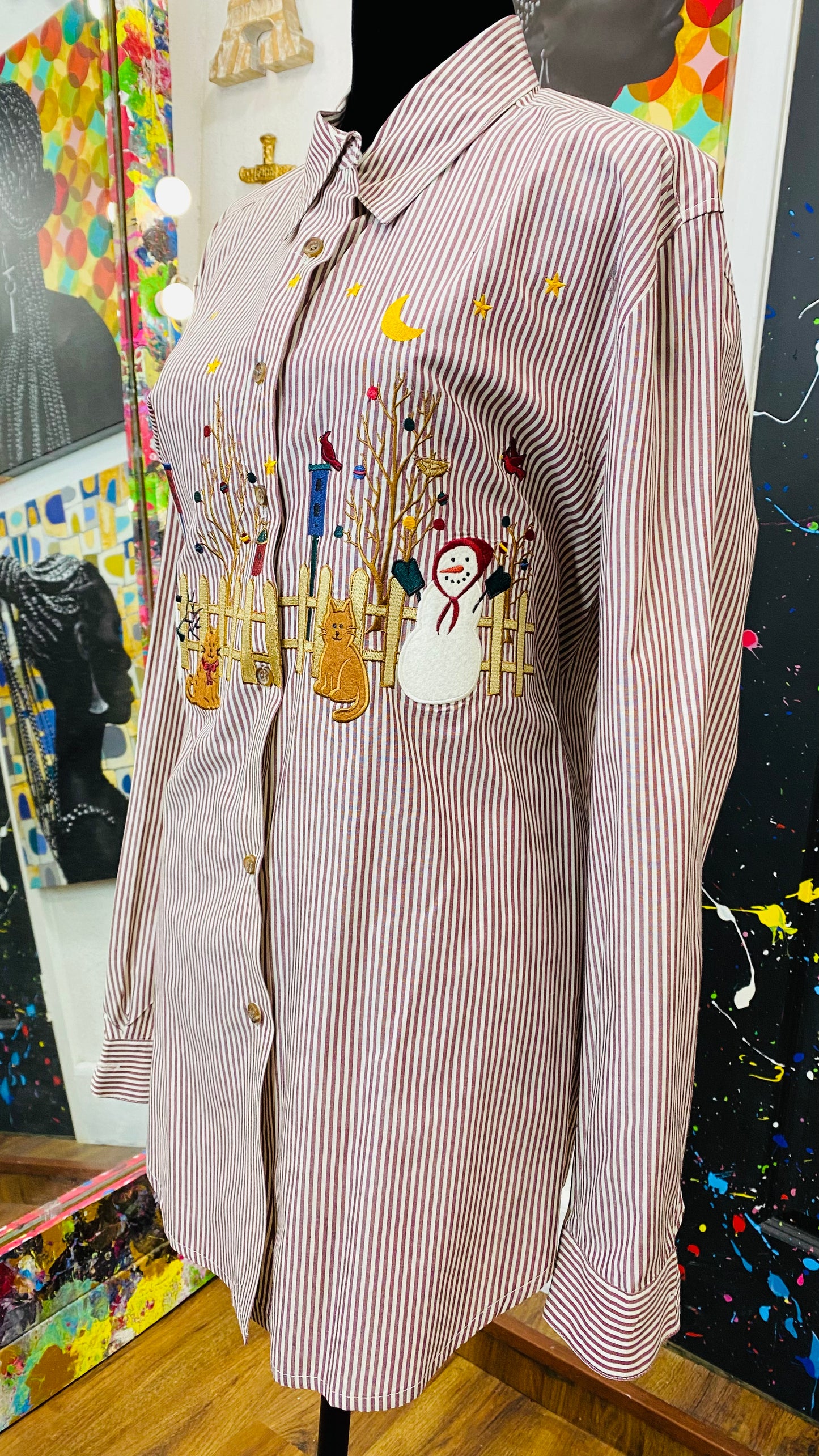 Vintage Christmas Blouse