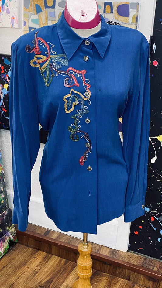 Vintage Blue Blouse