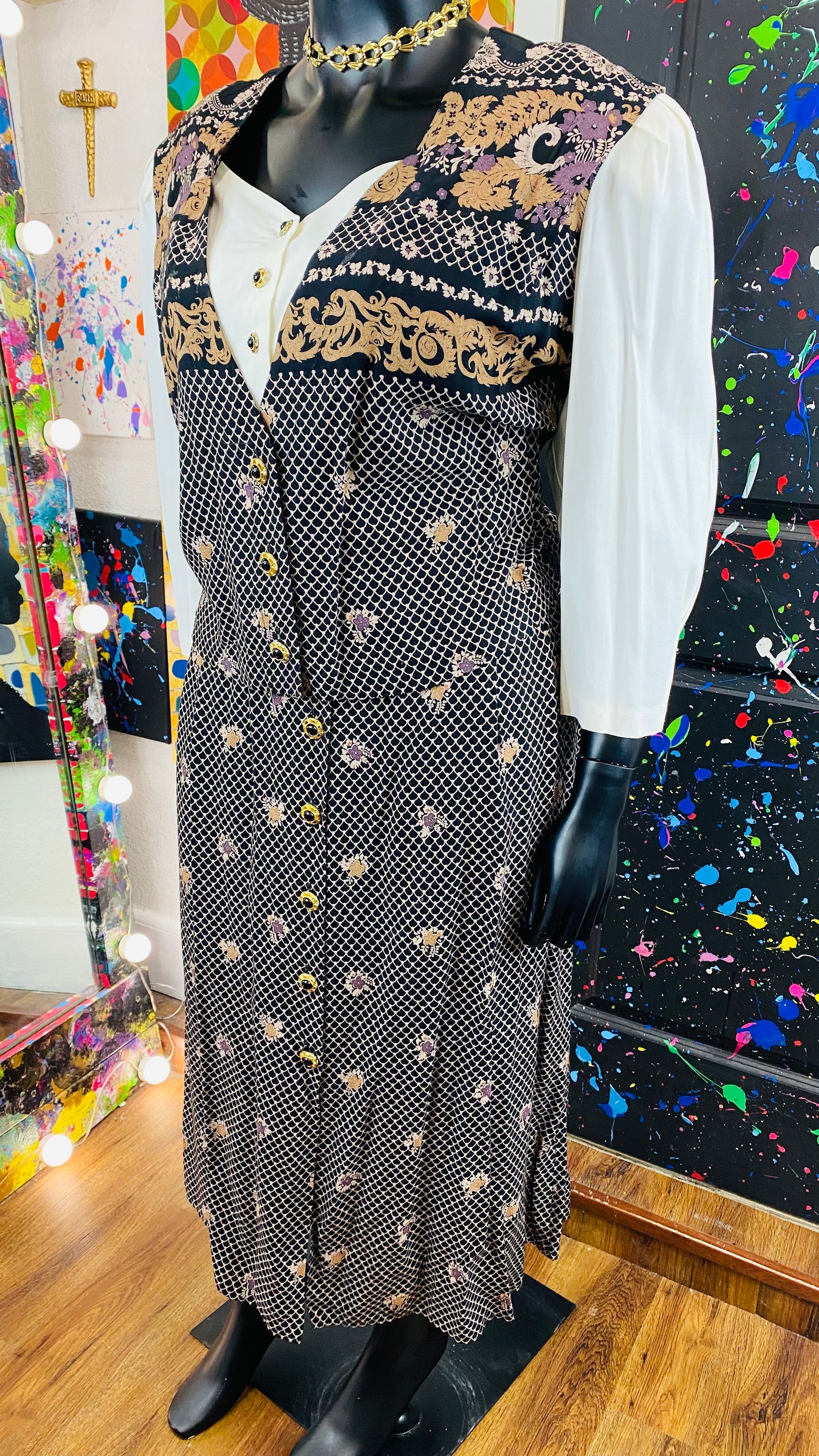 Vintage 2 Piece Skirt Set