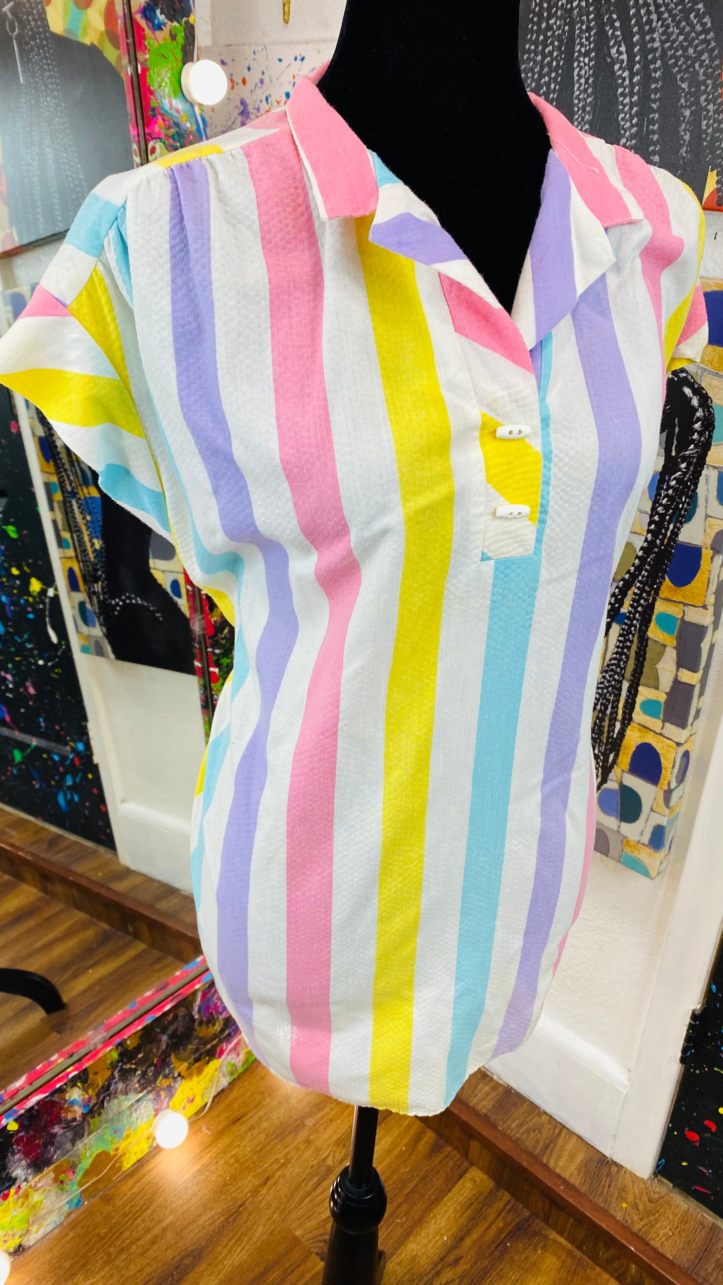 Vintage Short Sleeve Blouse