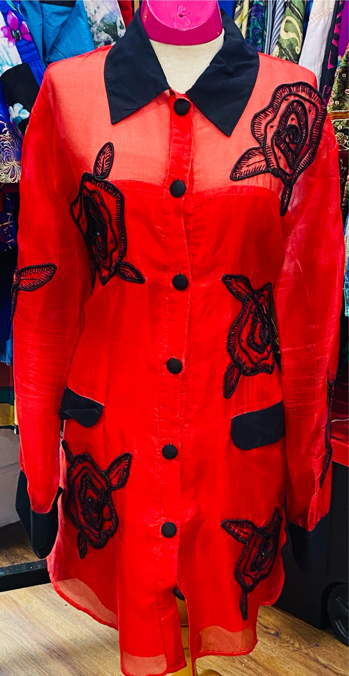 Vintage Red Blouse