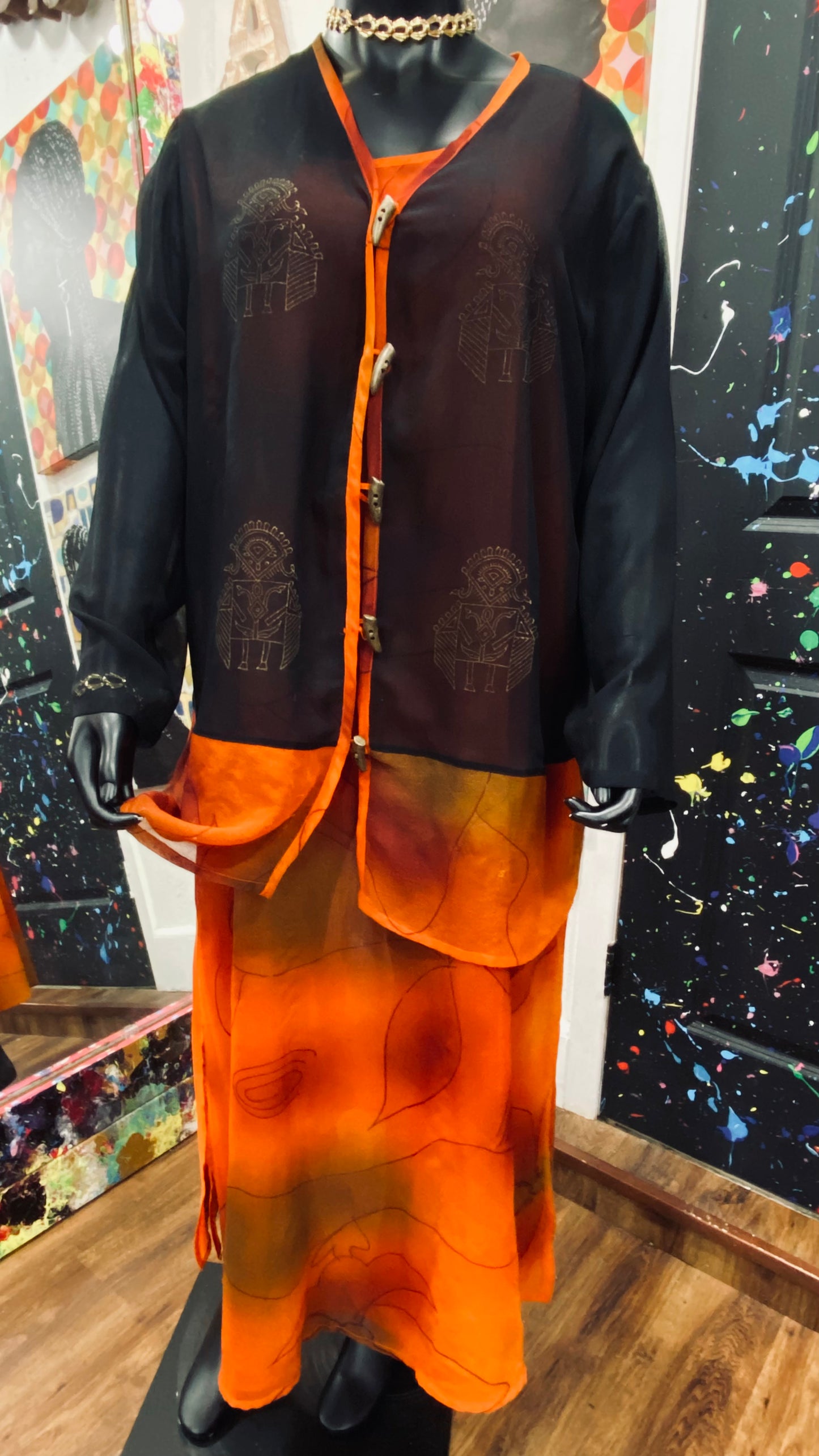 Vintage Orange Dress