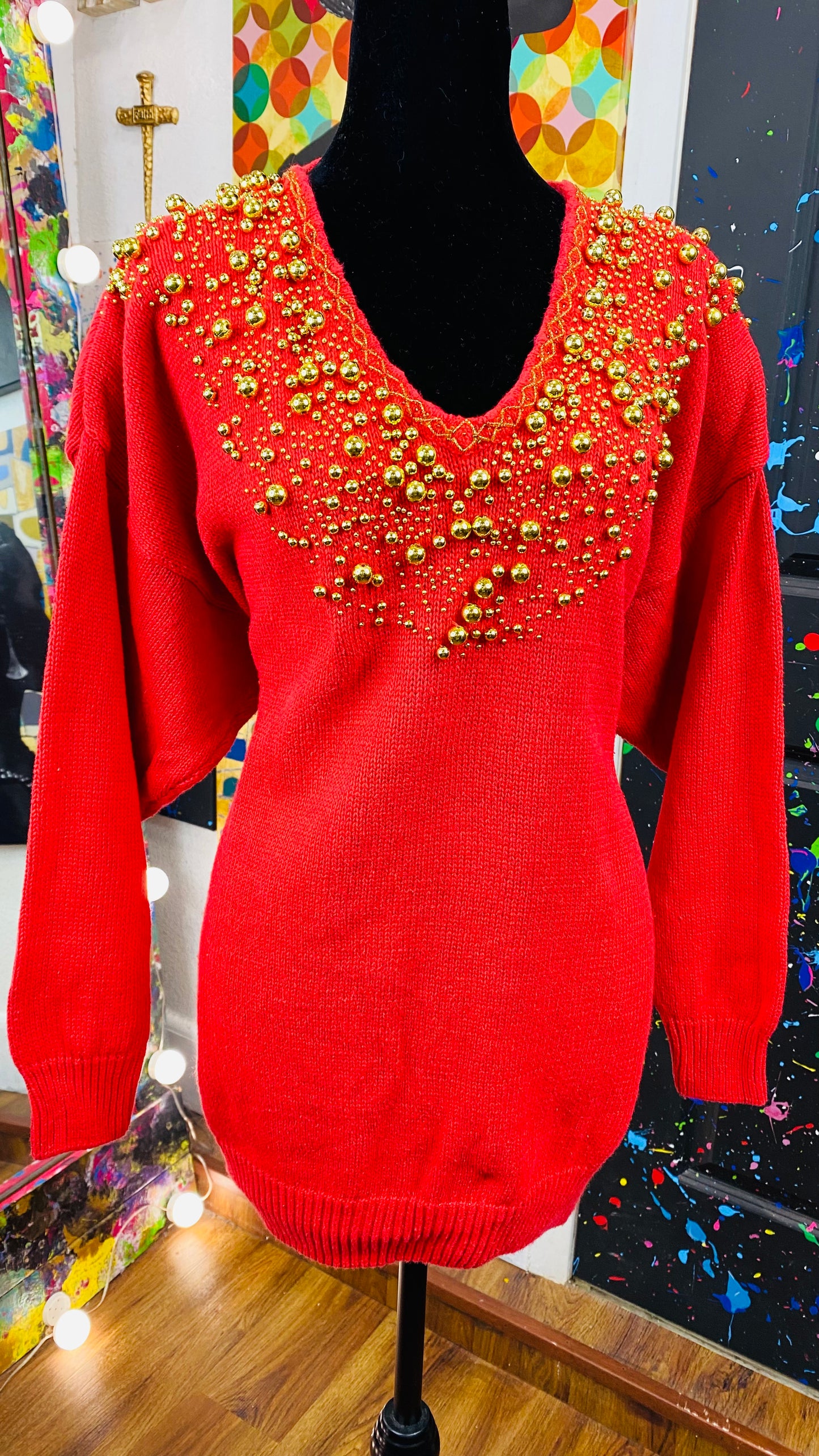Vintage Jewel Beaded Sweater