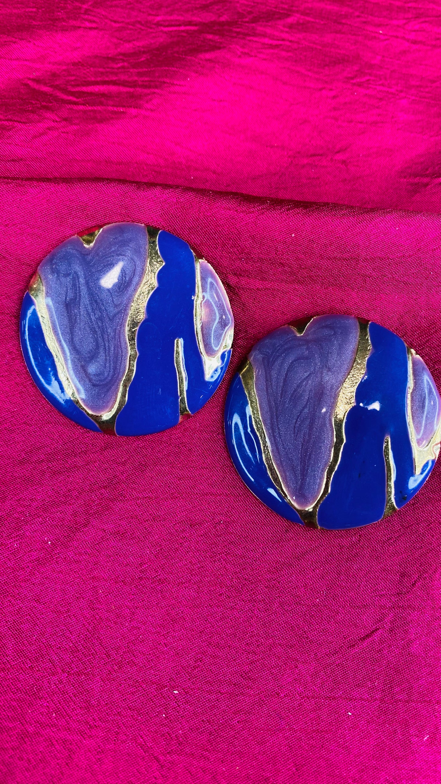 Purple & Gold Earrings