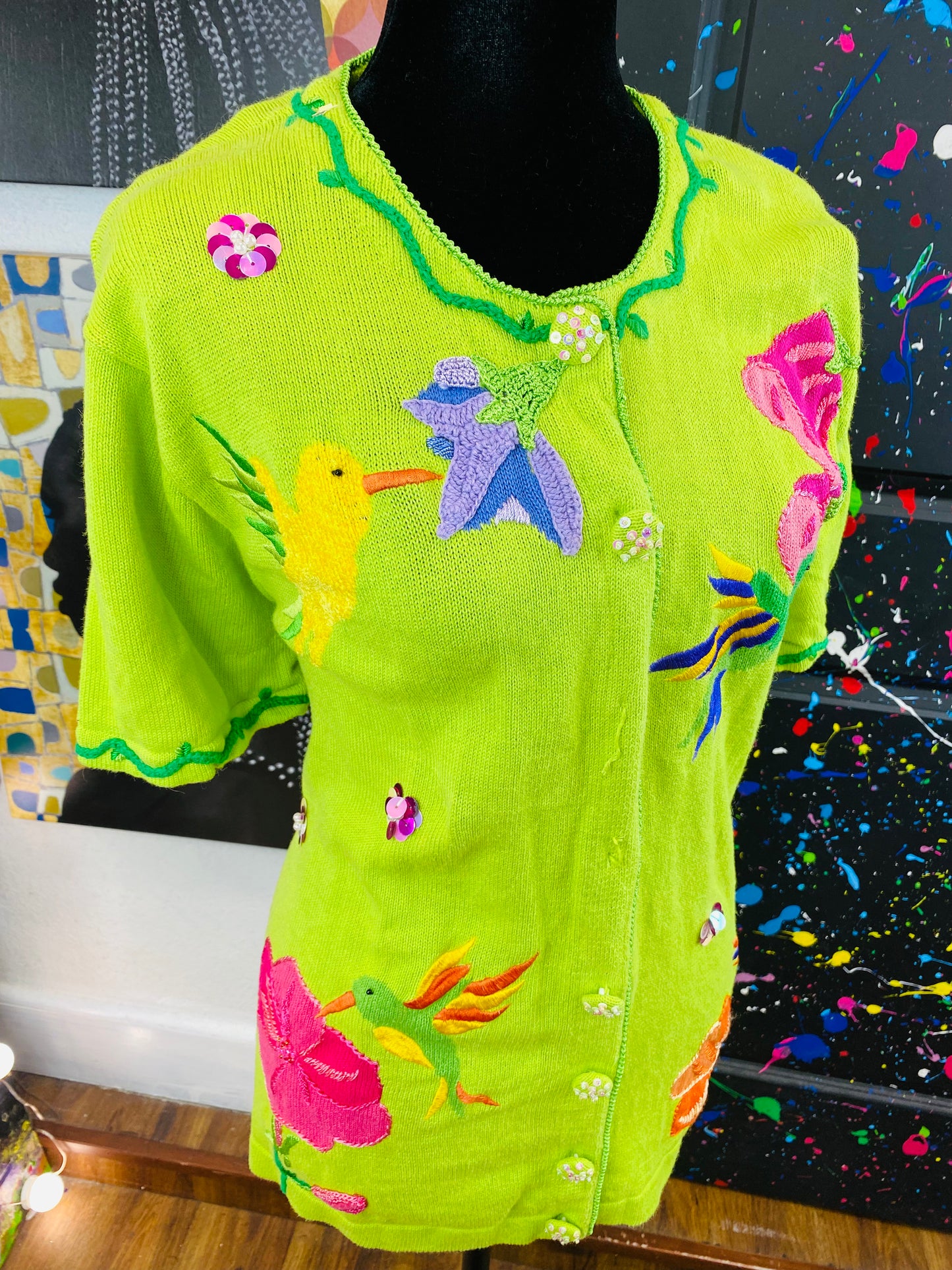 Vintage Short Sleeve Sweater
