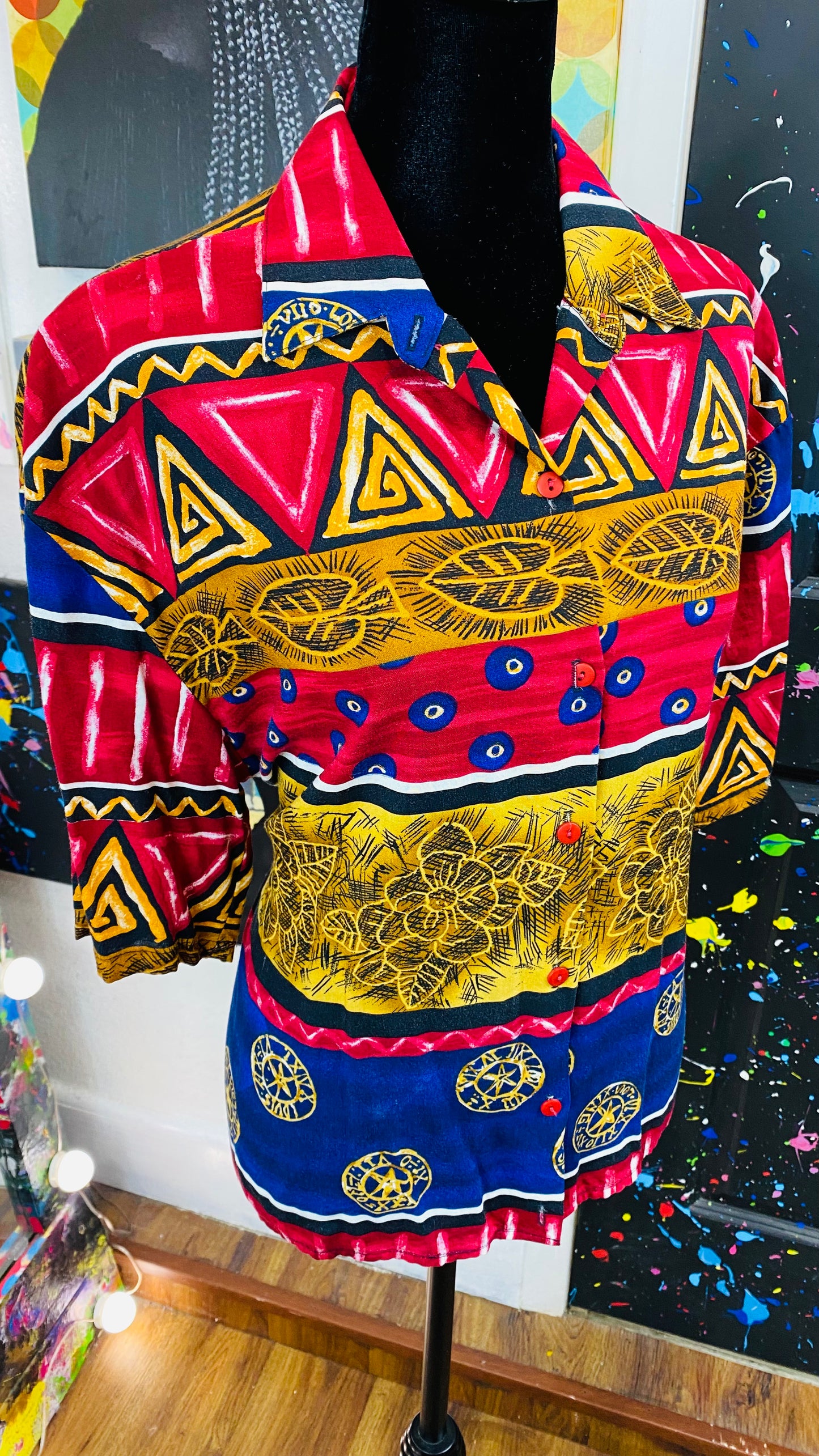 Vintage Short Sleeve Blouse