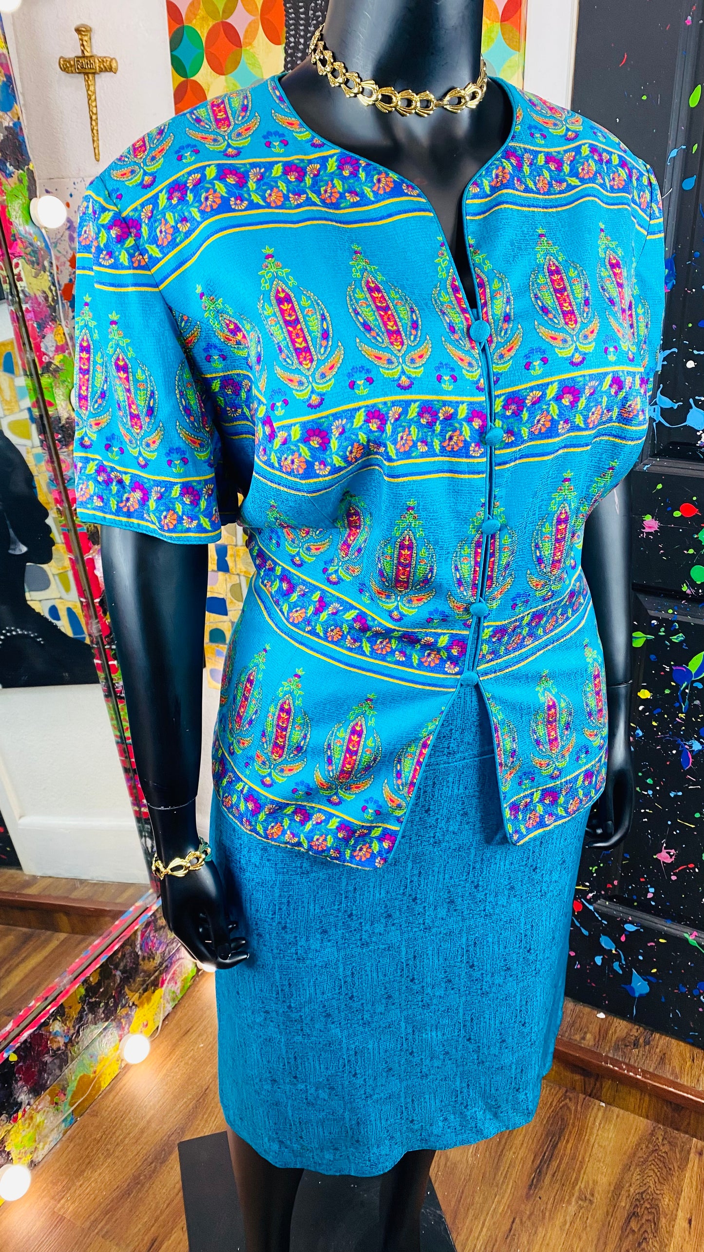 Vintage 2 piece skirt set