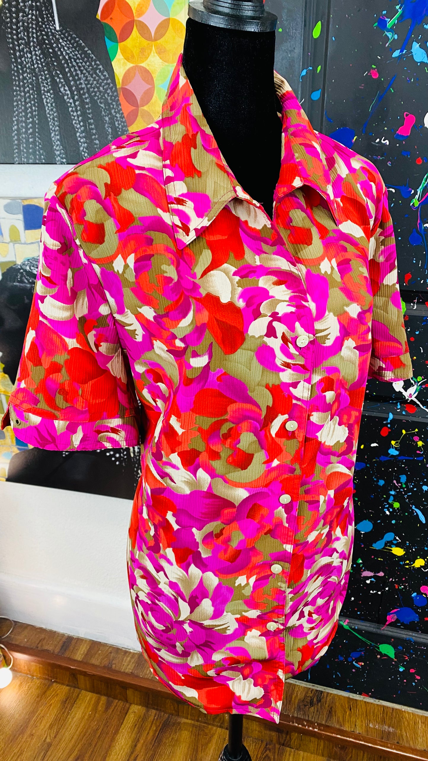 Vintage Short Sleeve Blouse