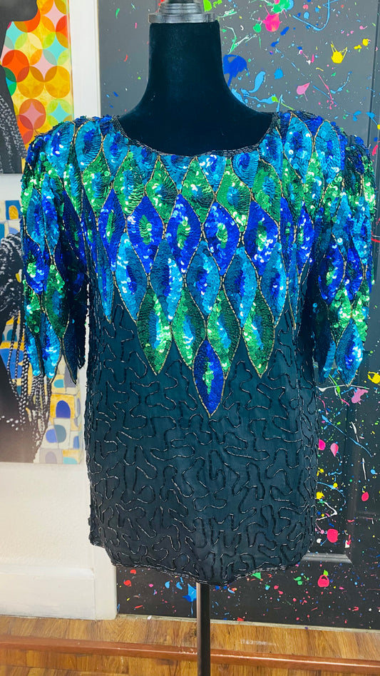 Vintage Sequin Blouse
