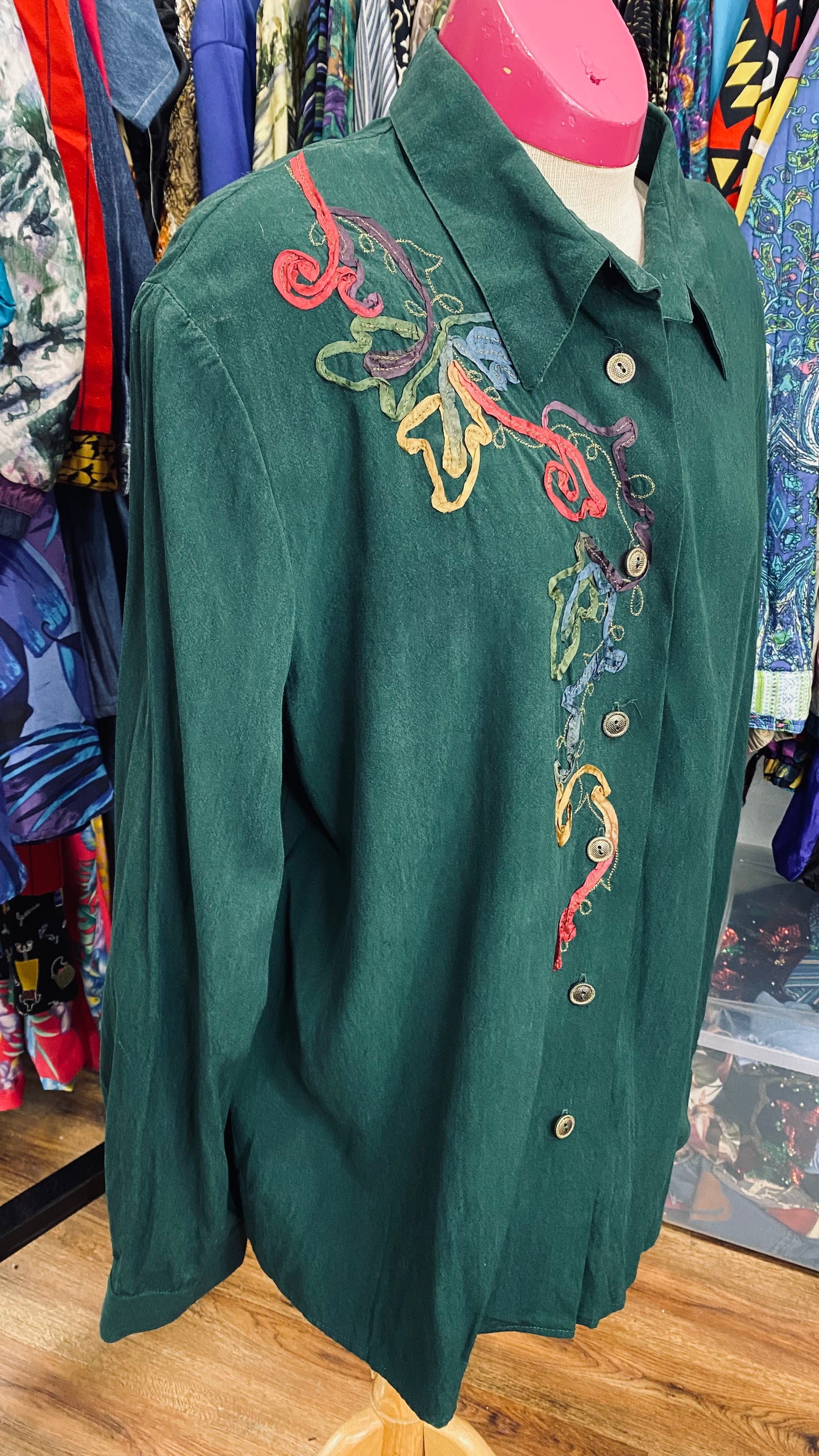 Vintage Green Blouse