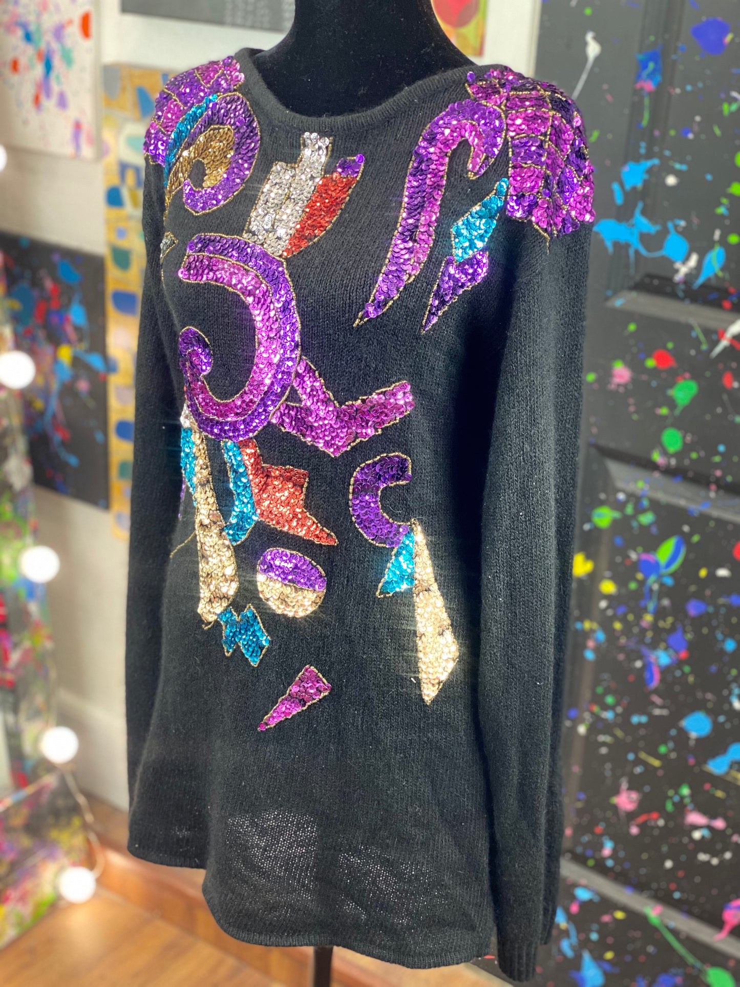 Vintage Sequins Sweater