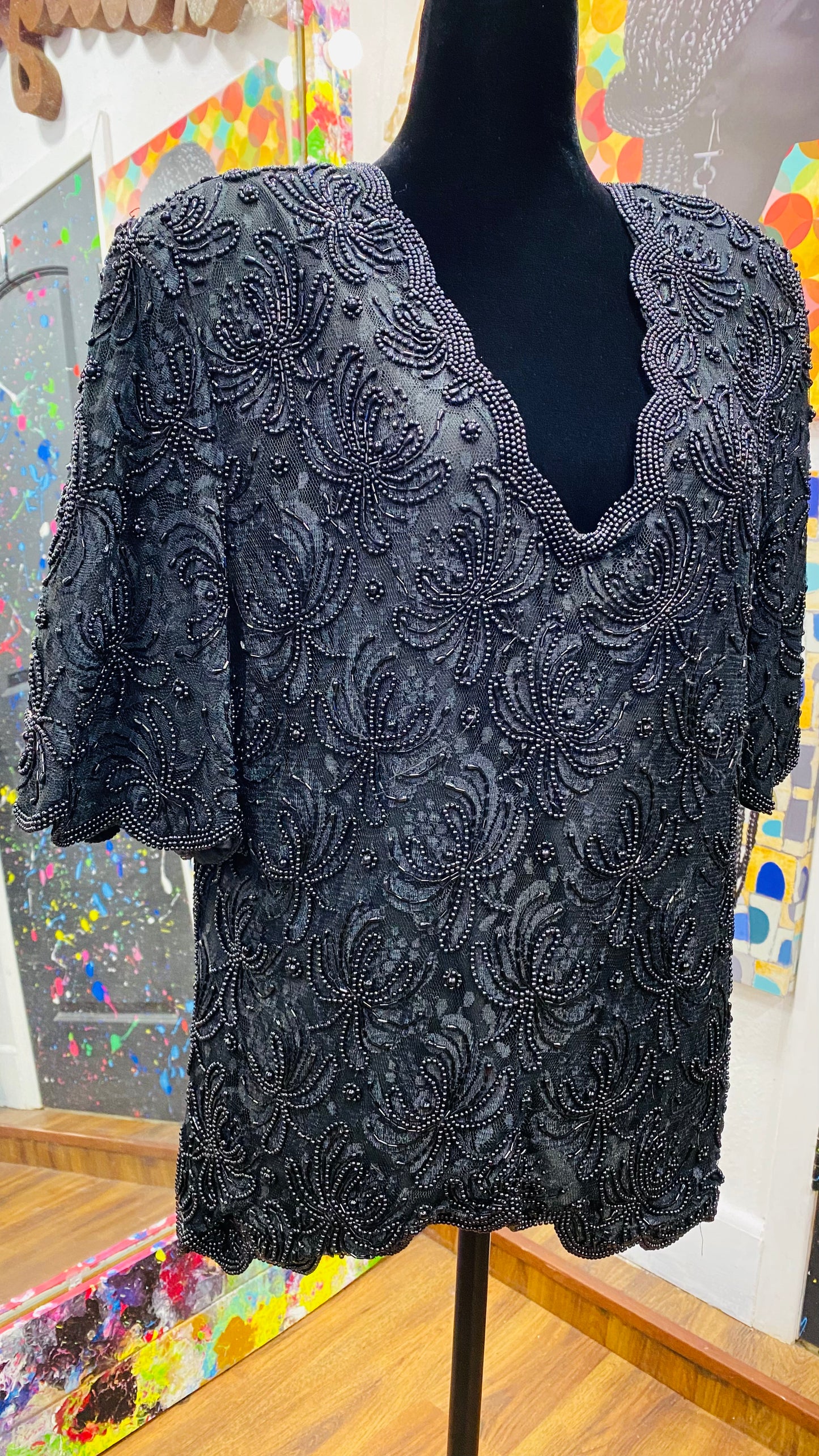 Vintage Sequin Blouse