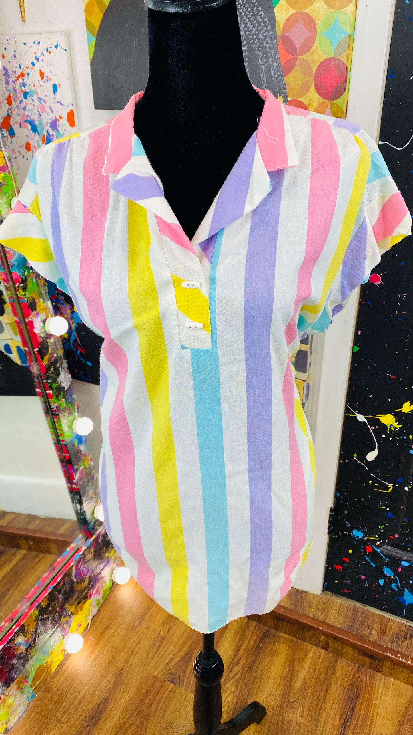 Vintage Short Sleeve Blouse