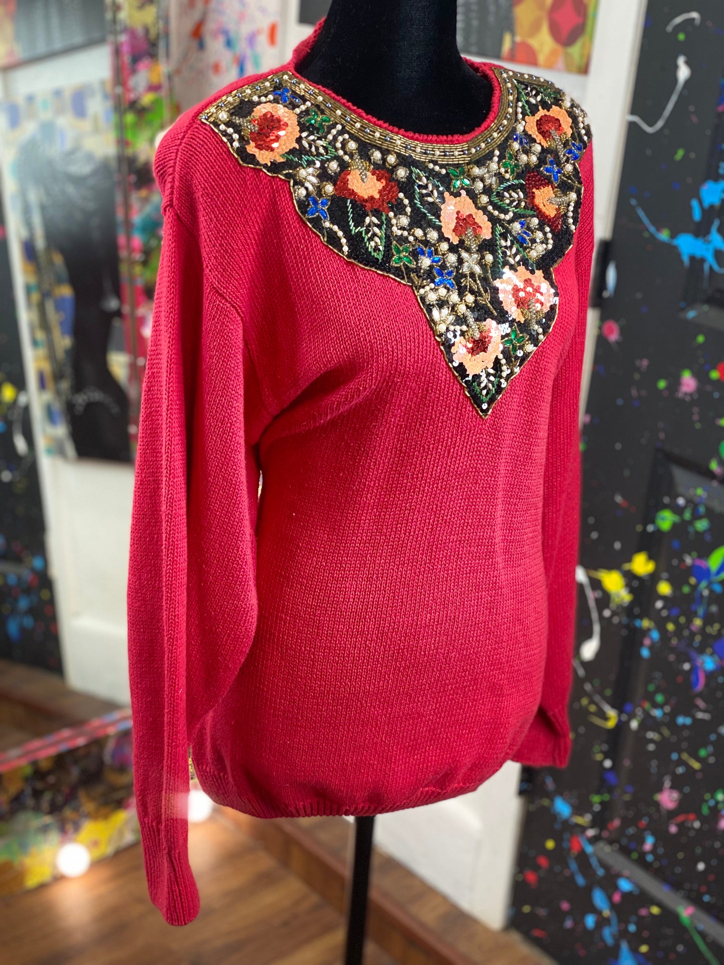 Vintage Sequins Sweater