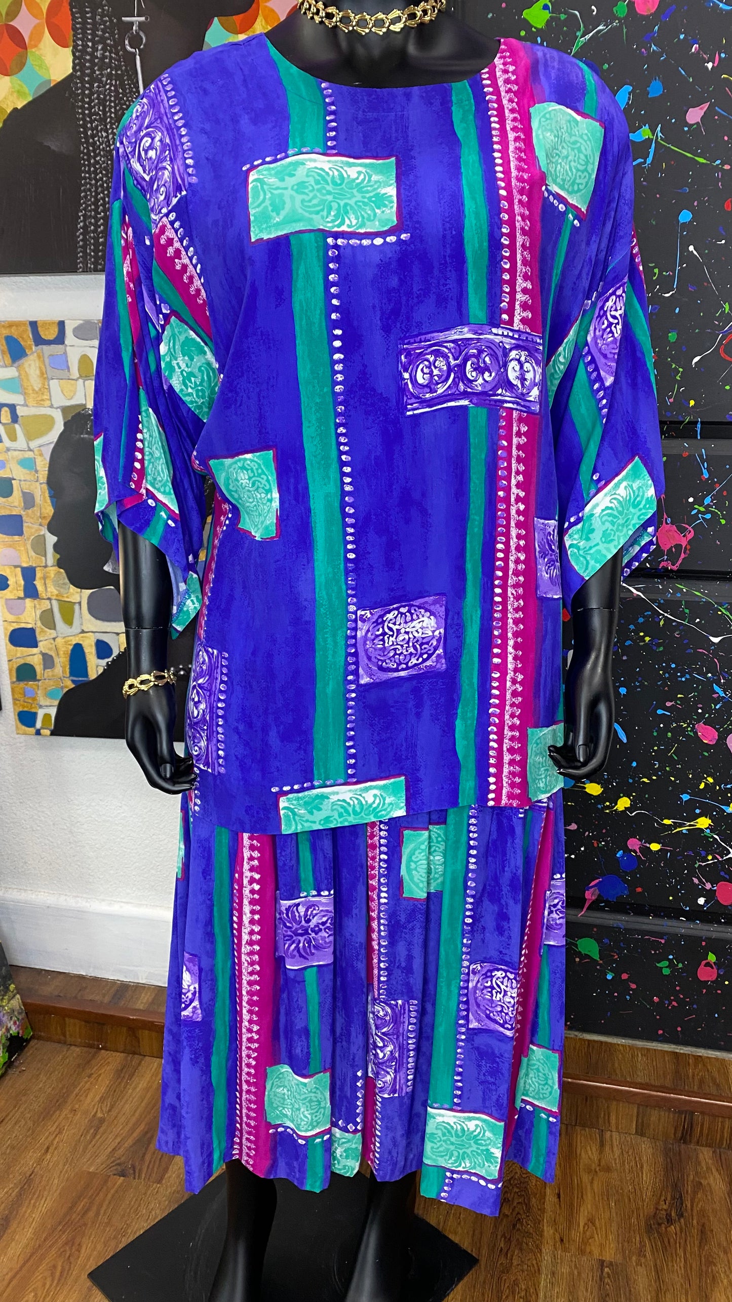 Vintage Purple Dress Set