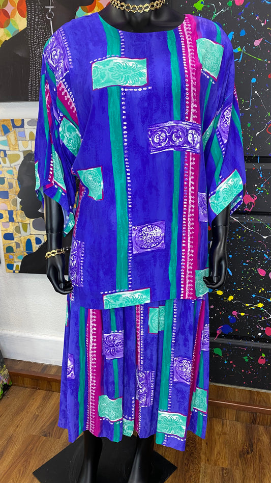 Vintage Purple Dress Set